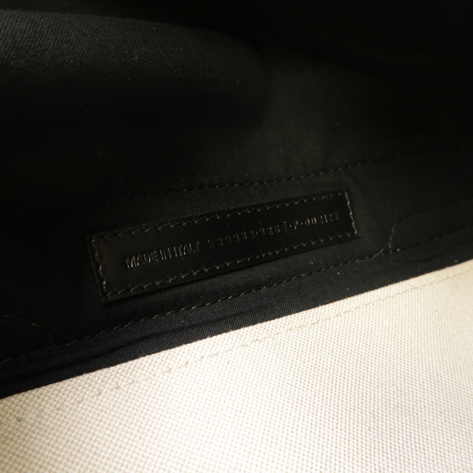 BALENCIAGA 帆布Tote Bag銀扣手挽袋白色/黒色