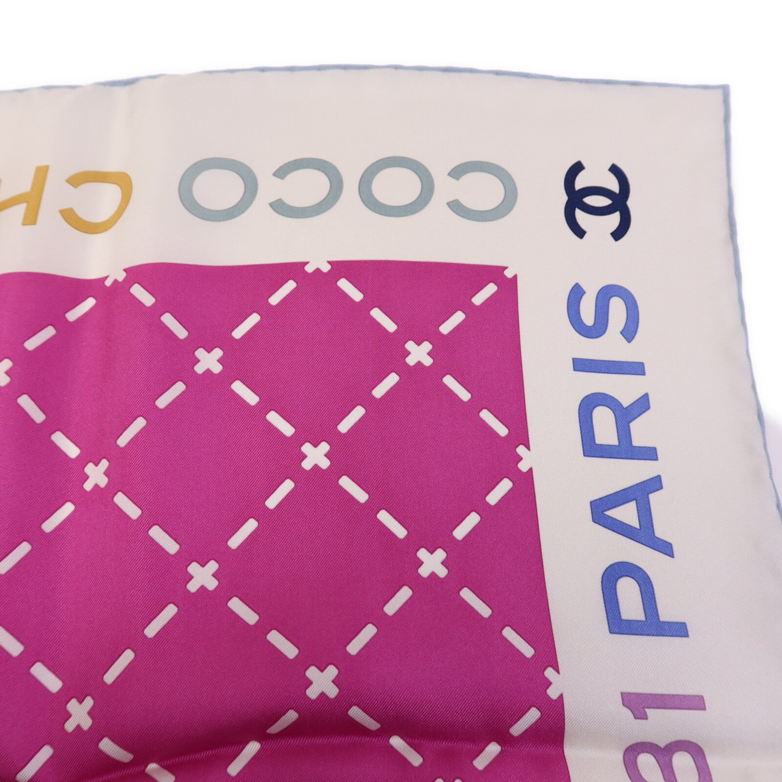 CHANEL 絲質Scarf 90x90絲巾