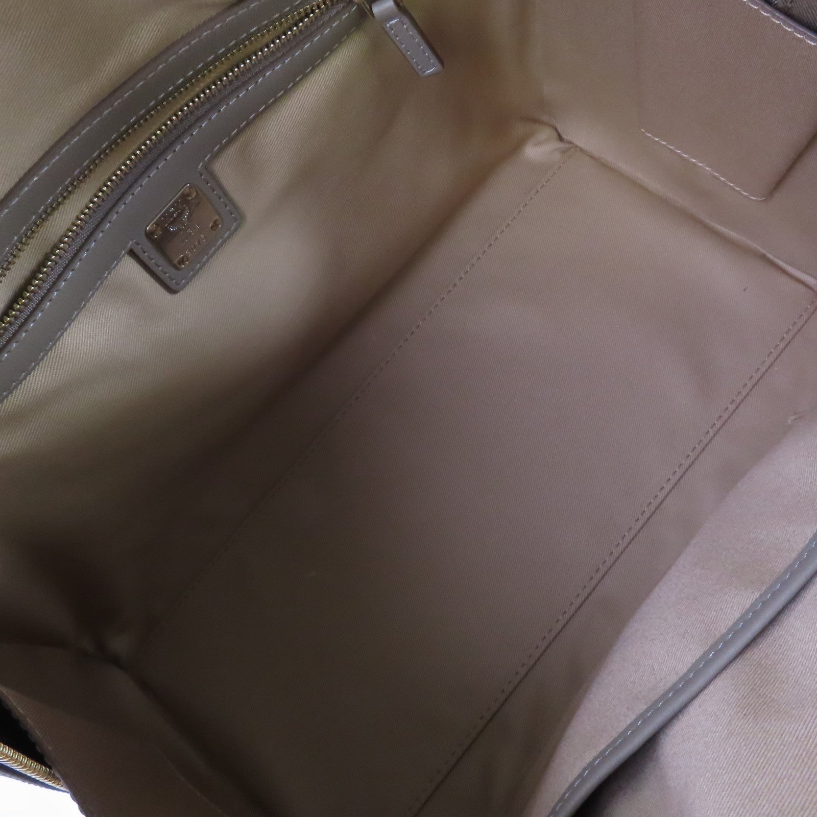 MCM 牛皮皮革2Way Shoulder Bag金扣手挽肩背兩用袋灰色