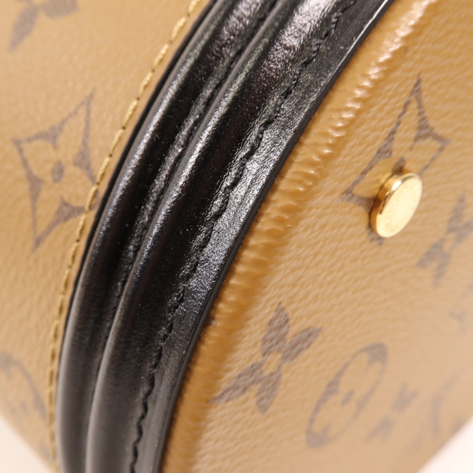 LOUIS VUITTON Monogram Reverse Cannes金扣手挽肩背兩用袋