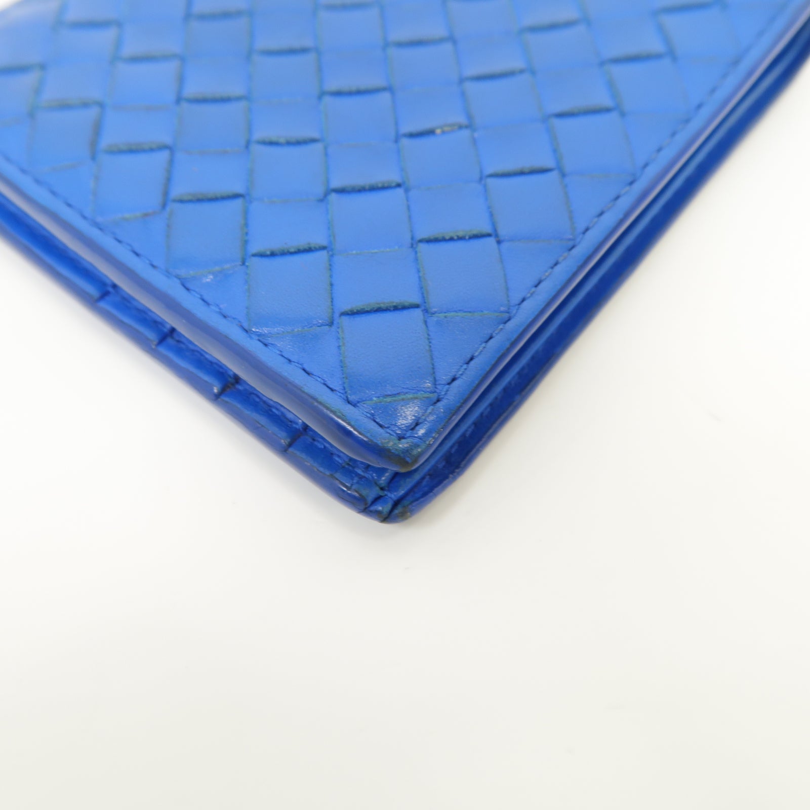 BOTTEGA VENETA 織紋皮革Wallet錢包藍色