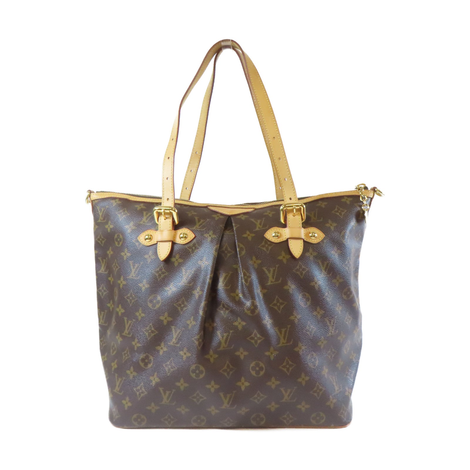LOUIS VUITTON 【激減優惠】Monogram Palermo GM 2 Way Shoulder金扣手挽肩背兩用袋啡色