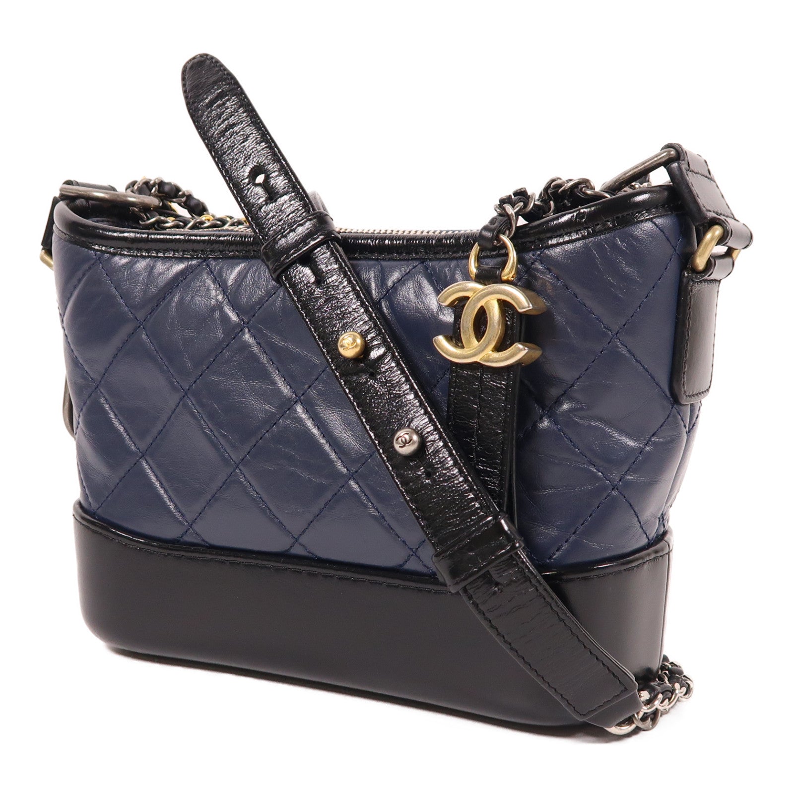 CHANEL 牛皮皮革Gabrielle鏈帶肩背袋