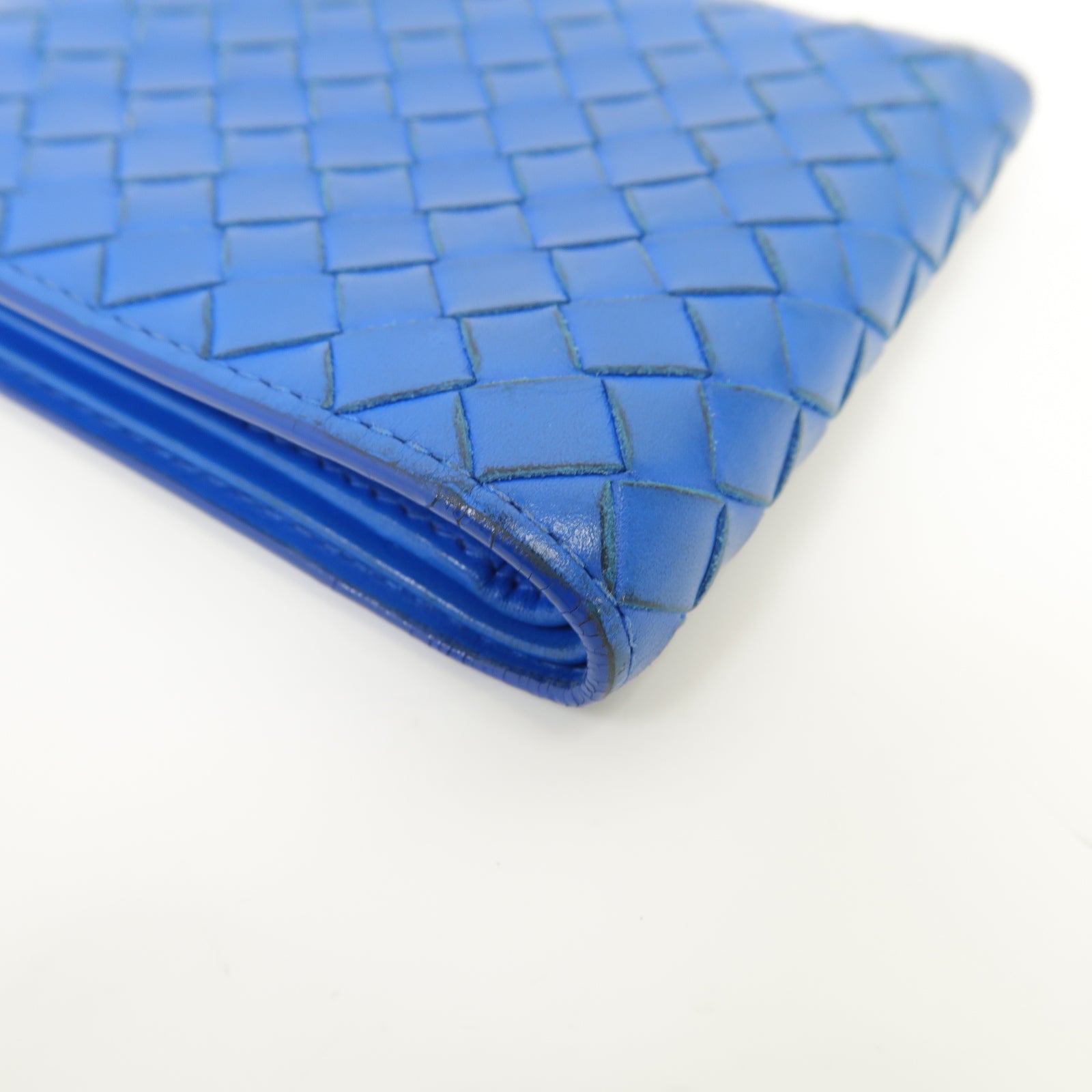 BOTTEGA VENETA 織紋皮革Wallet錢包藍色