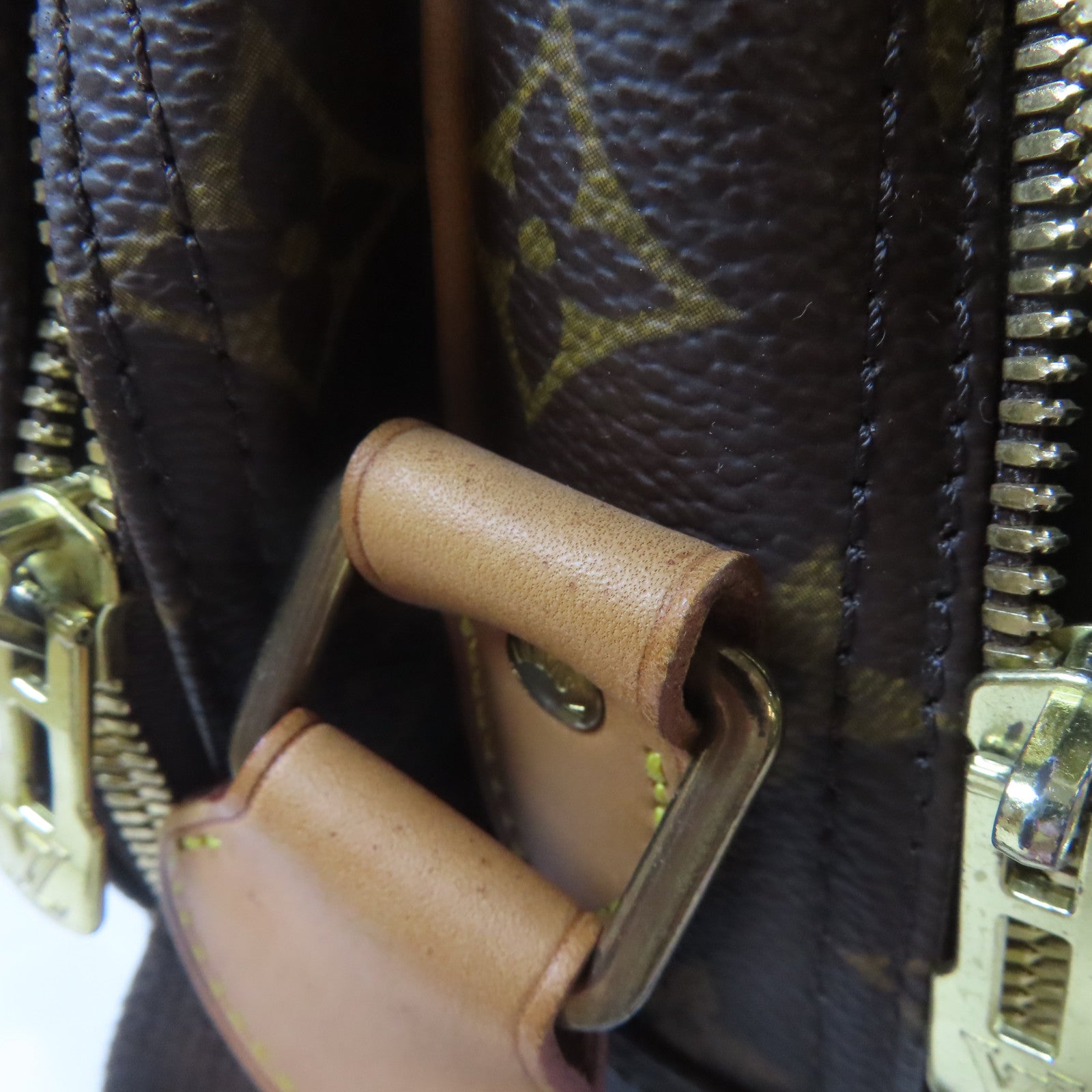 LOUIS VUITTON Monogram Reporter GM金扣肩背袋啡色
