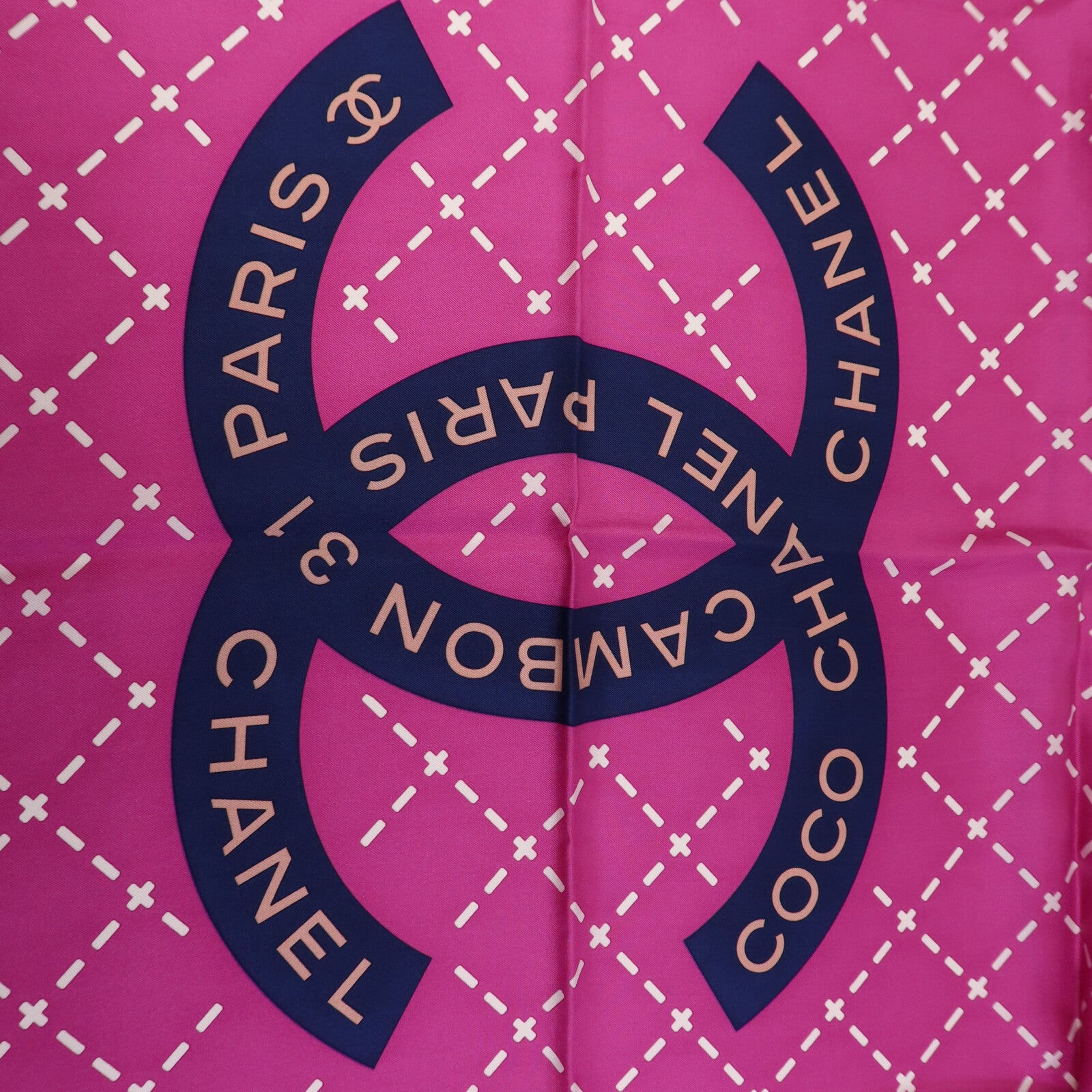 CHANEL 絲質Scarf 90x90絲巾
