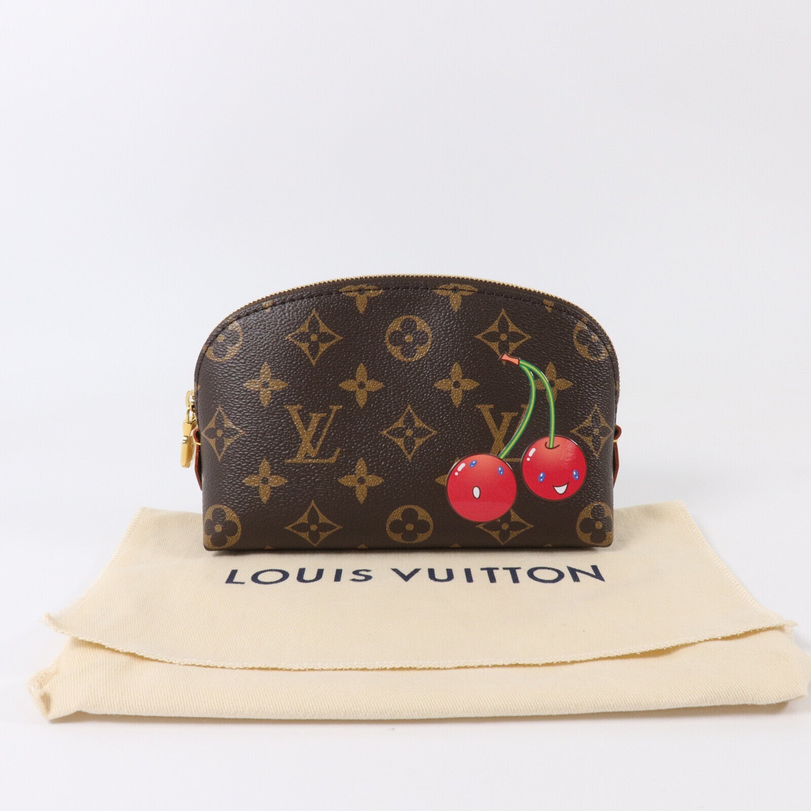 LOUIS VUITTON Monogram LV X TM Cosmetic Pouch PM金扣化妝包