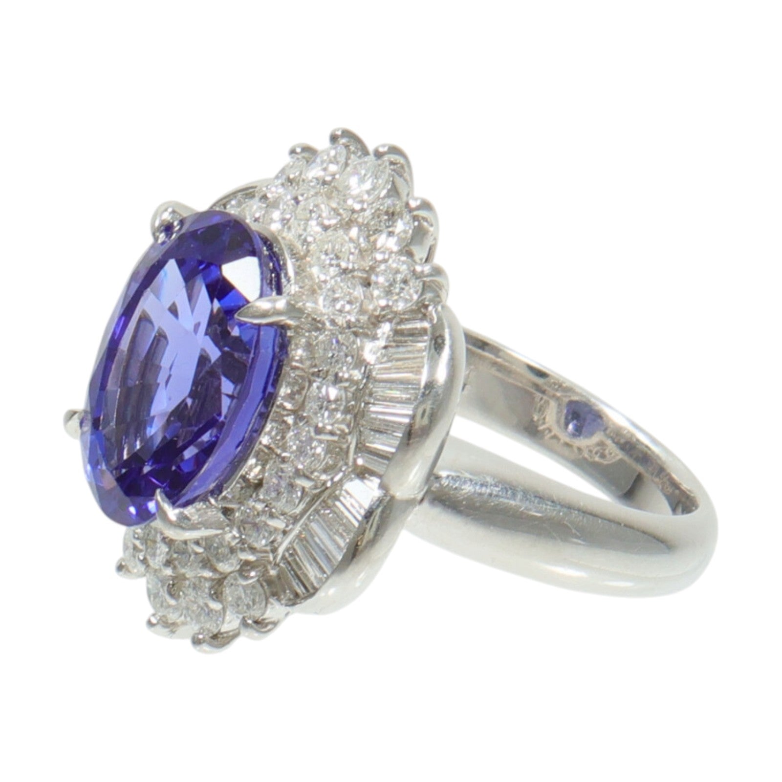 JEWELRY PT900鉑金Tanzanite Diamond Ring坦桑石/鑽石戒指