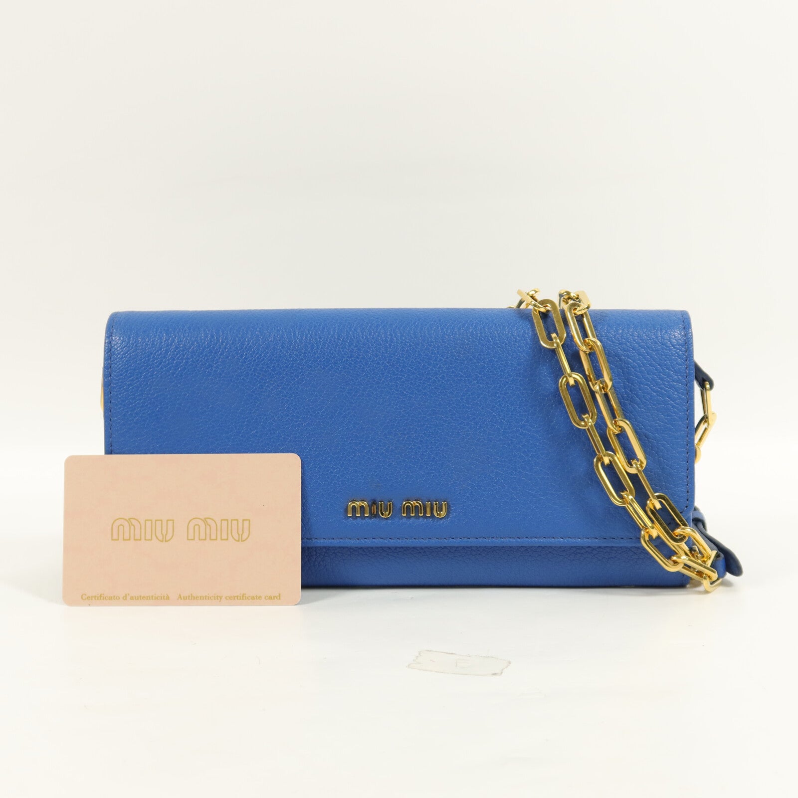 Miu Miu 羊皮皮革Small Item鏈帶肩背袋