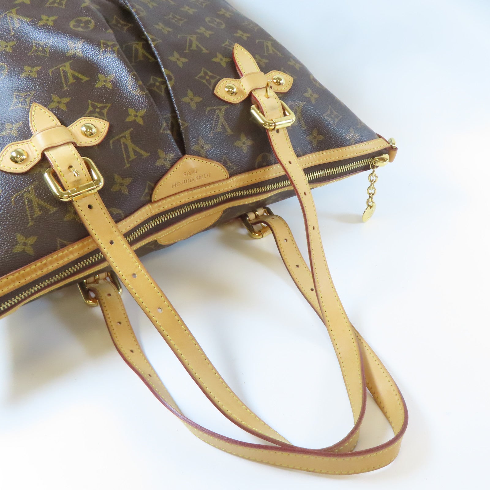 LOUIS VUITTON 【激減優惠】Monogram Palermo GM 2 Way Shoulder金扣手挽肩背兩用袋啡色