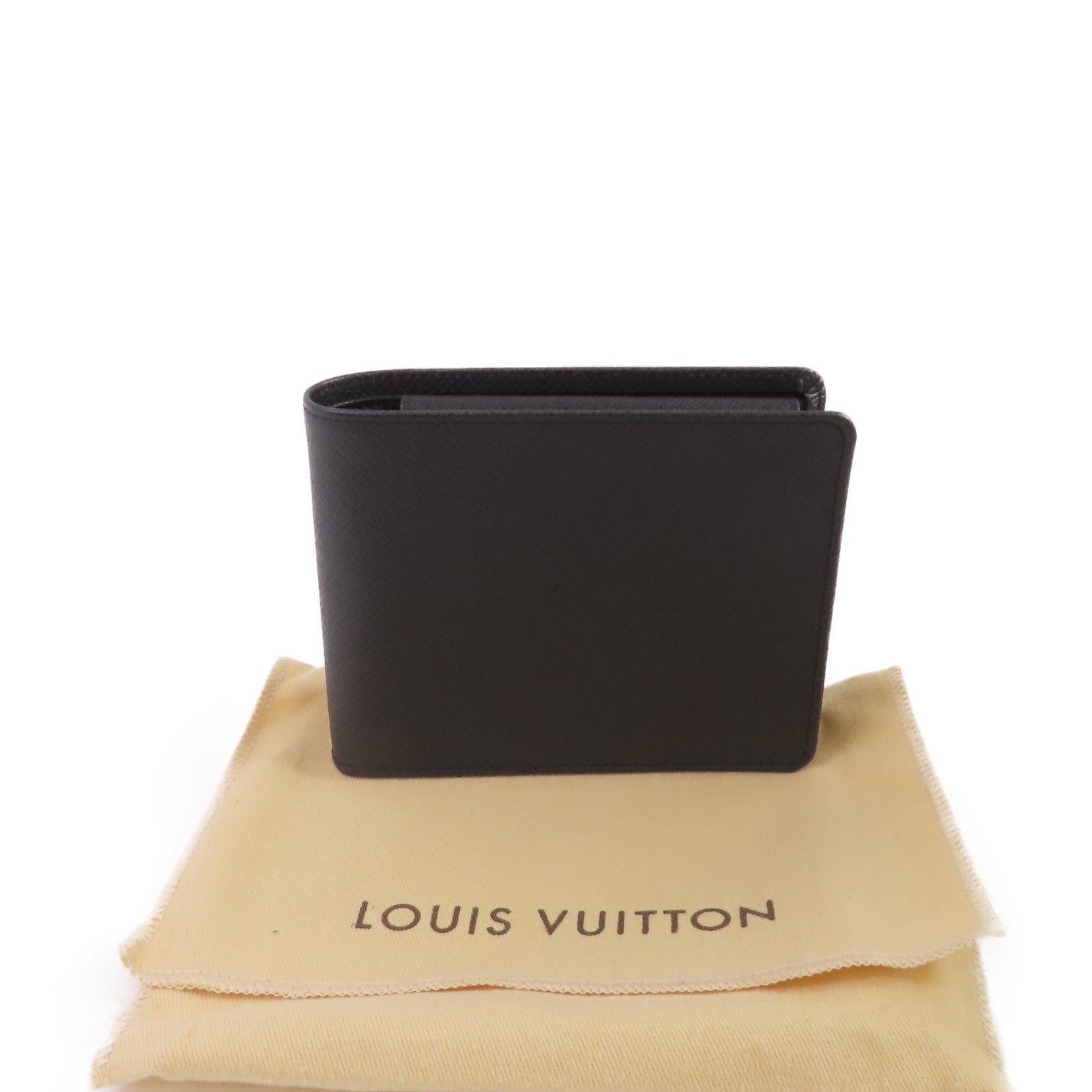 LOUIS VUITTON Taiga Portefeuille-Florin Compact Wallet短錢包黑色