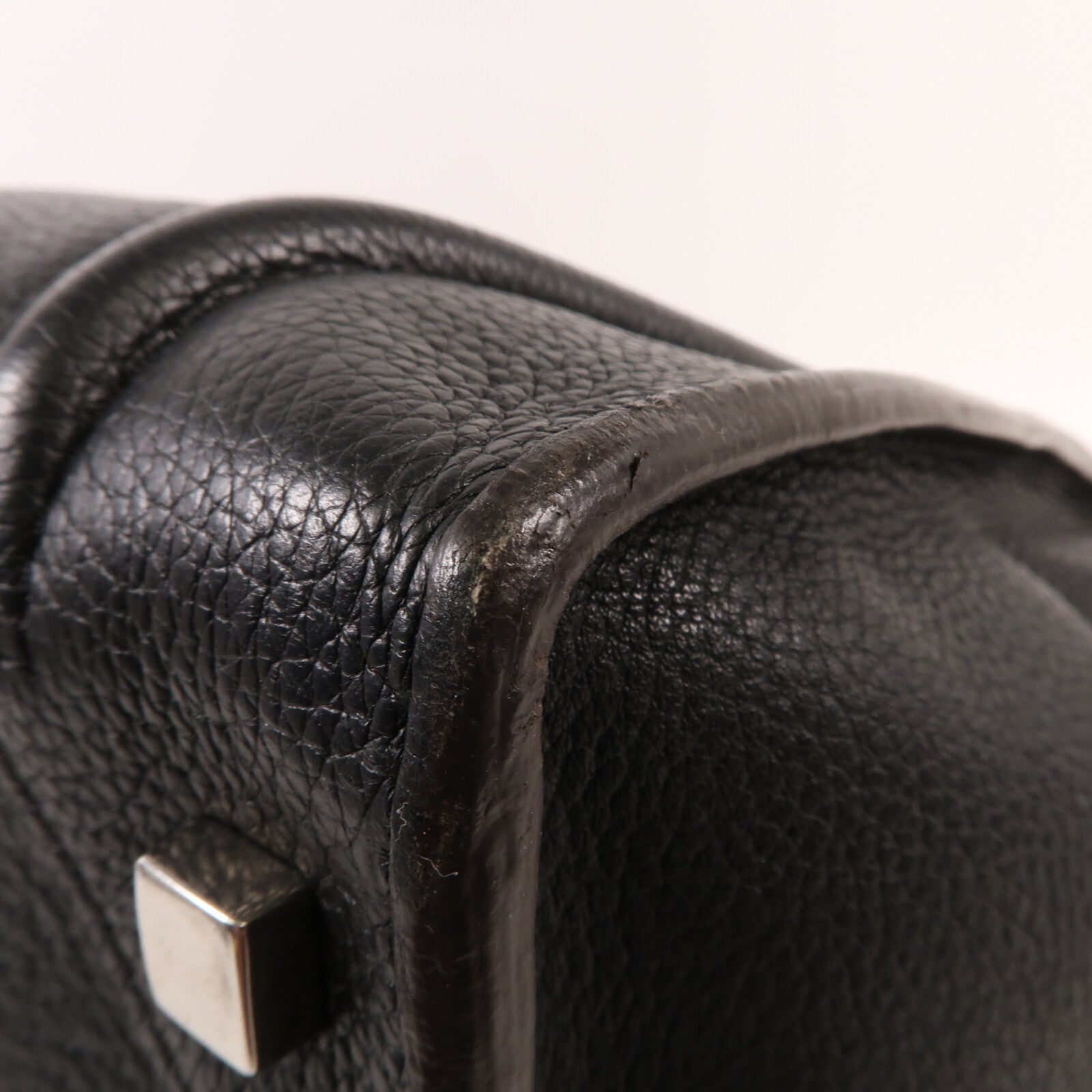 CELINE 牛皮皮革Mini Luggage銀扣手挽袋