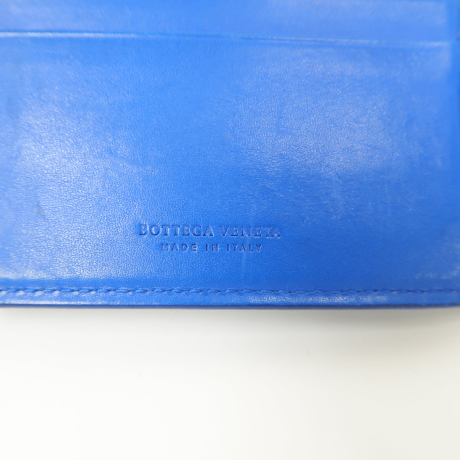 BOTTEGA VENETA 織紋皮革Wallet錢包藍色