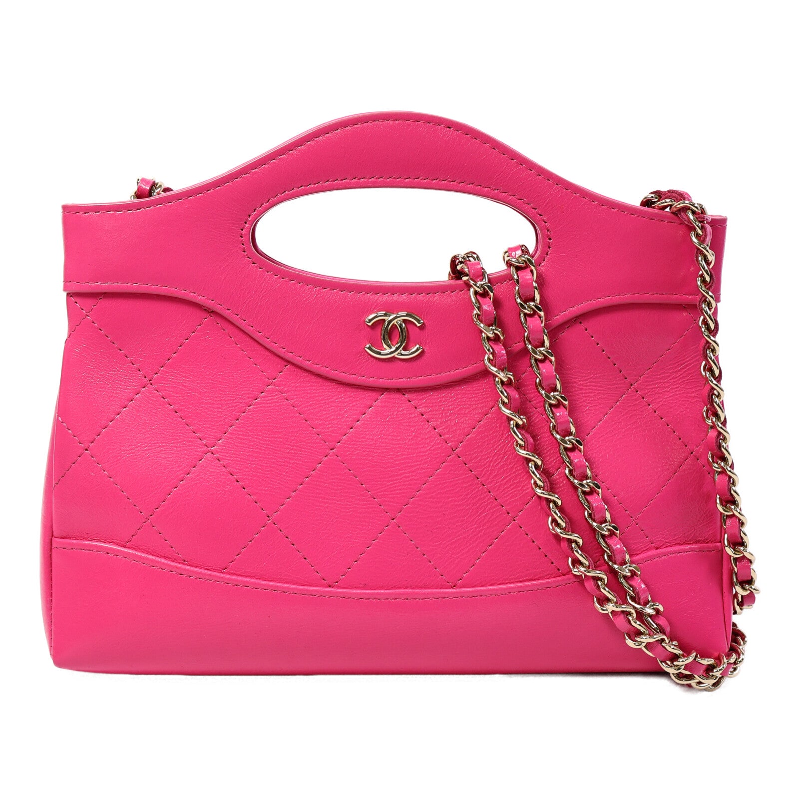CHANEL 牛皮皮革Chanel 31 Nano鏈帶肩背袋