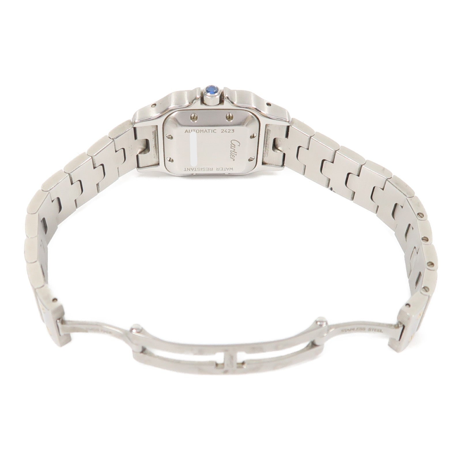 CARTIER Santos Galbee 18K黃金/不鏽鋼手錶自動機芯白色