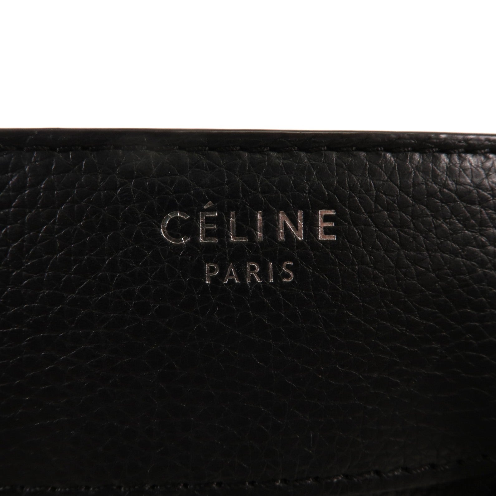 CELINE 牛皮皮革Mini Luggage銀扣手挽袋