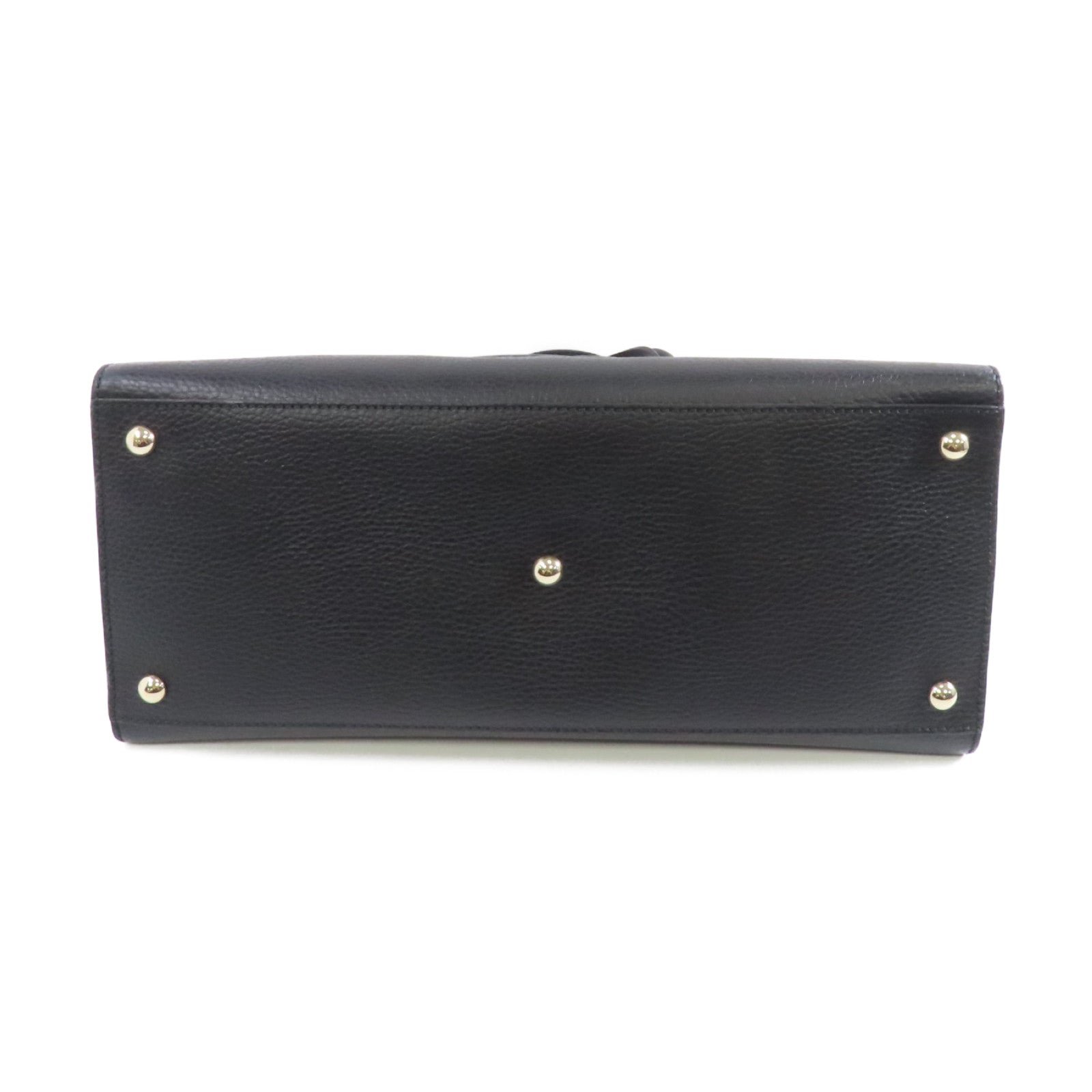 GUCCI 牛皮皮革Soho Shoulder Bag金扣手挽肩背兩用袋黑色