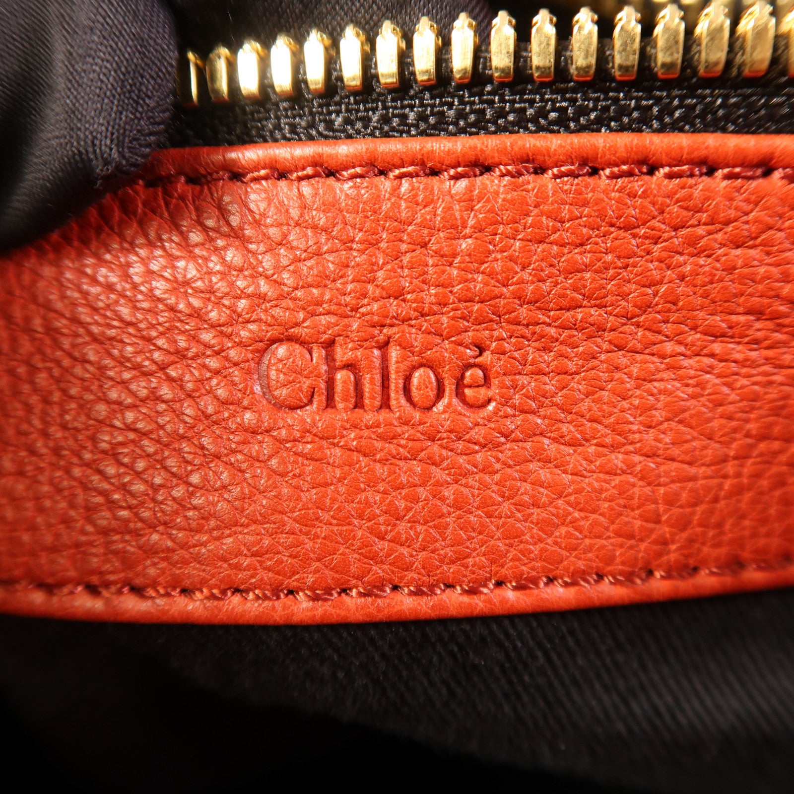 Chloe 牛皮皮革2 Way Bag金扣手挽肩背兩用袋