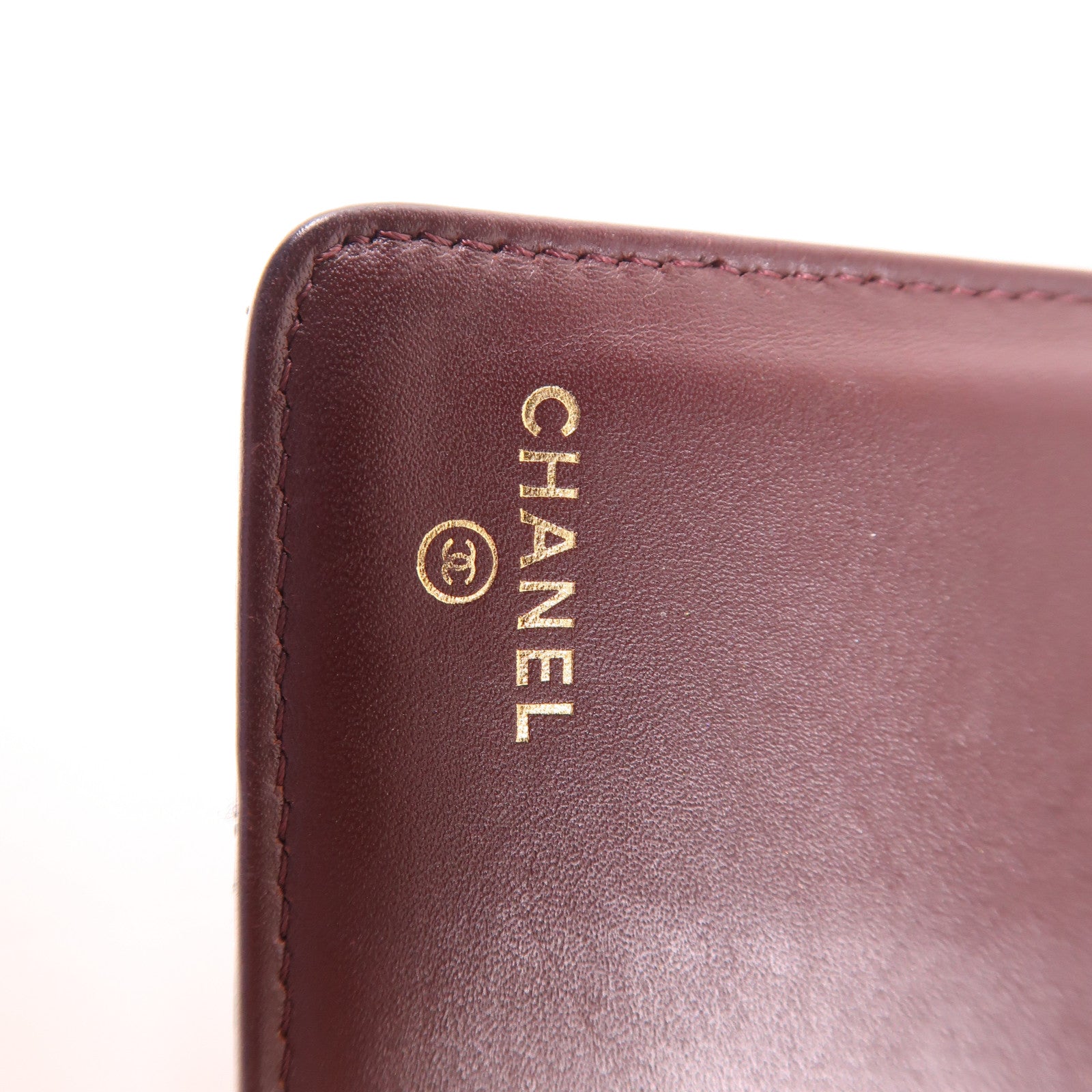 CHANEL 牛皮皮革Long Wallet金扣長錢包