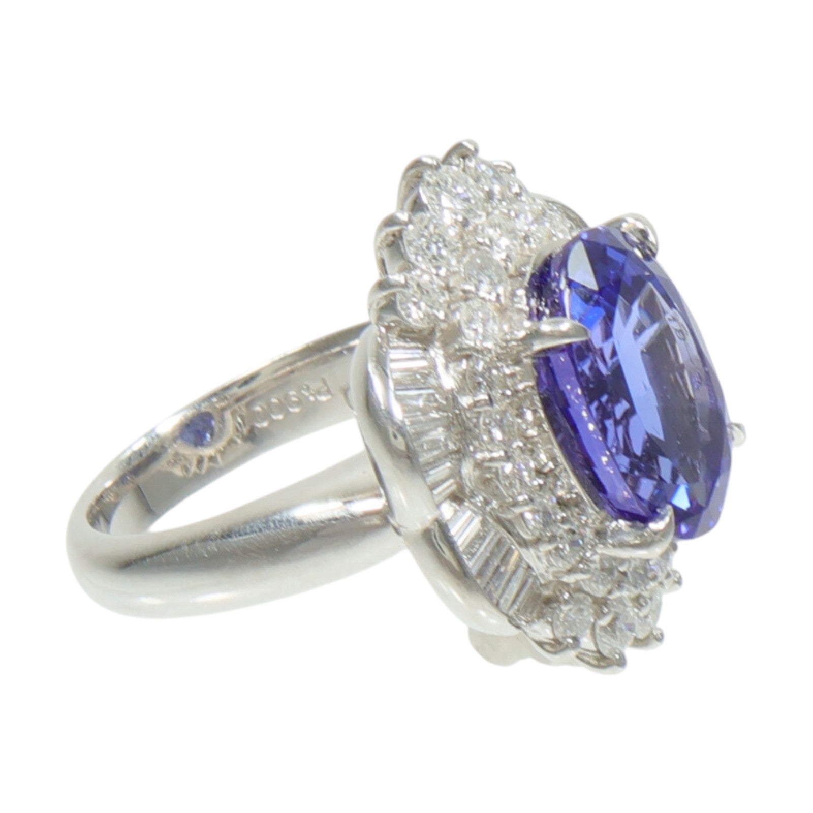 JEWELRY PT900鉑金Tanzanite Diamond Ring坦桑石/鑽石戒指