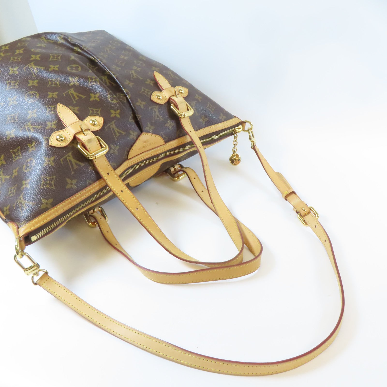 LOUIS VUITTON 【激減優惠】Monogram Palermo GM 2 Way Shoulder金扣手挽肩背兩用袋啡色
