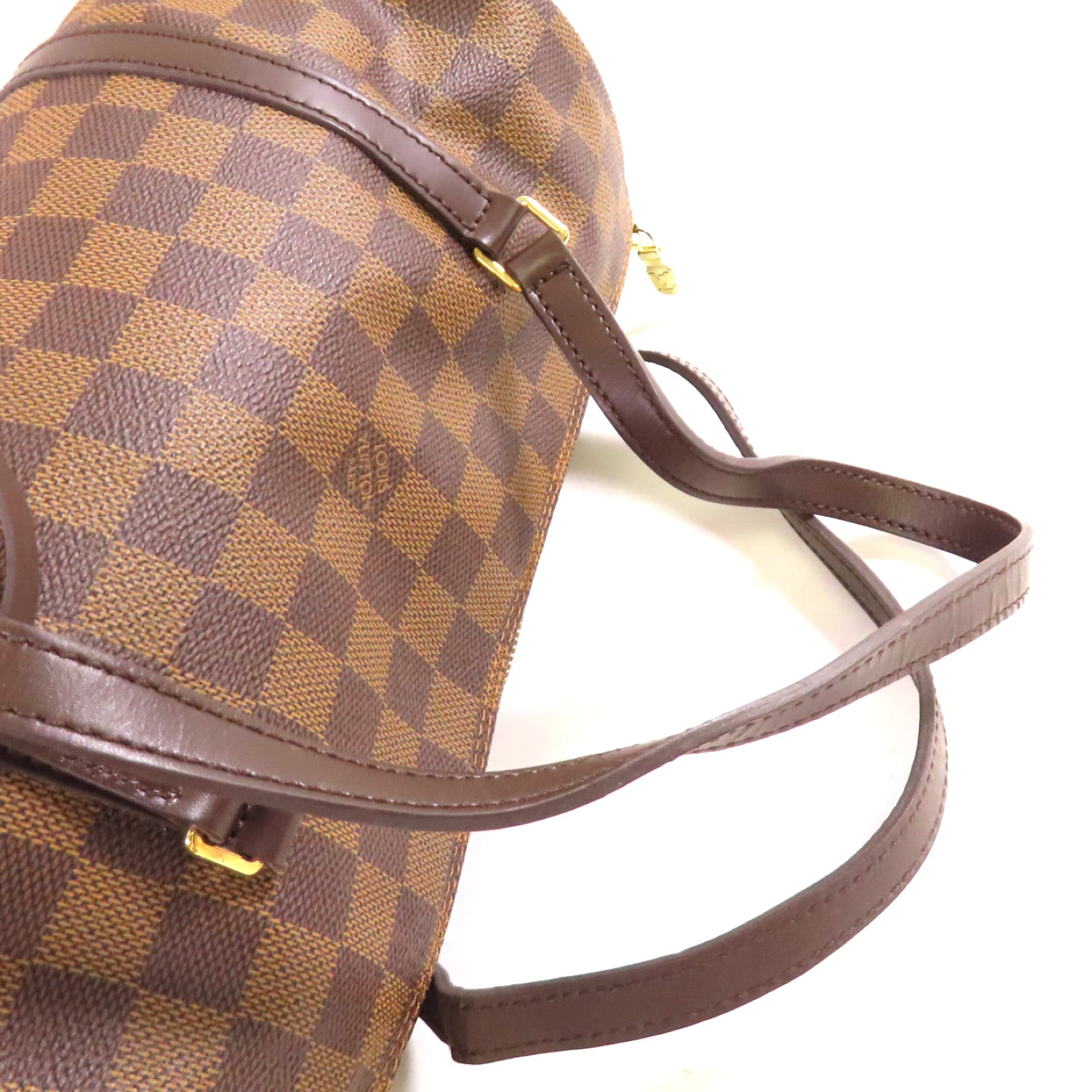 LOUIS VUITTON Damier Azur Papillon GM Shoulder Bag金扣肩背袋啡色