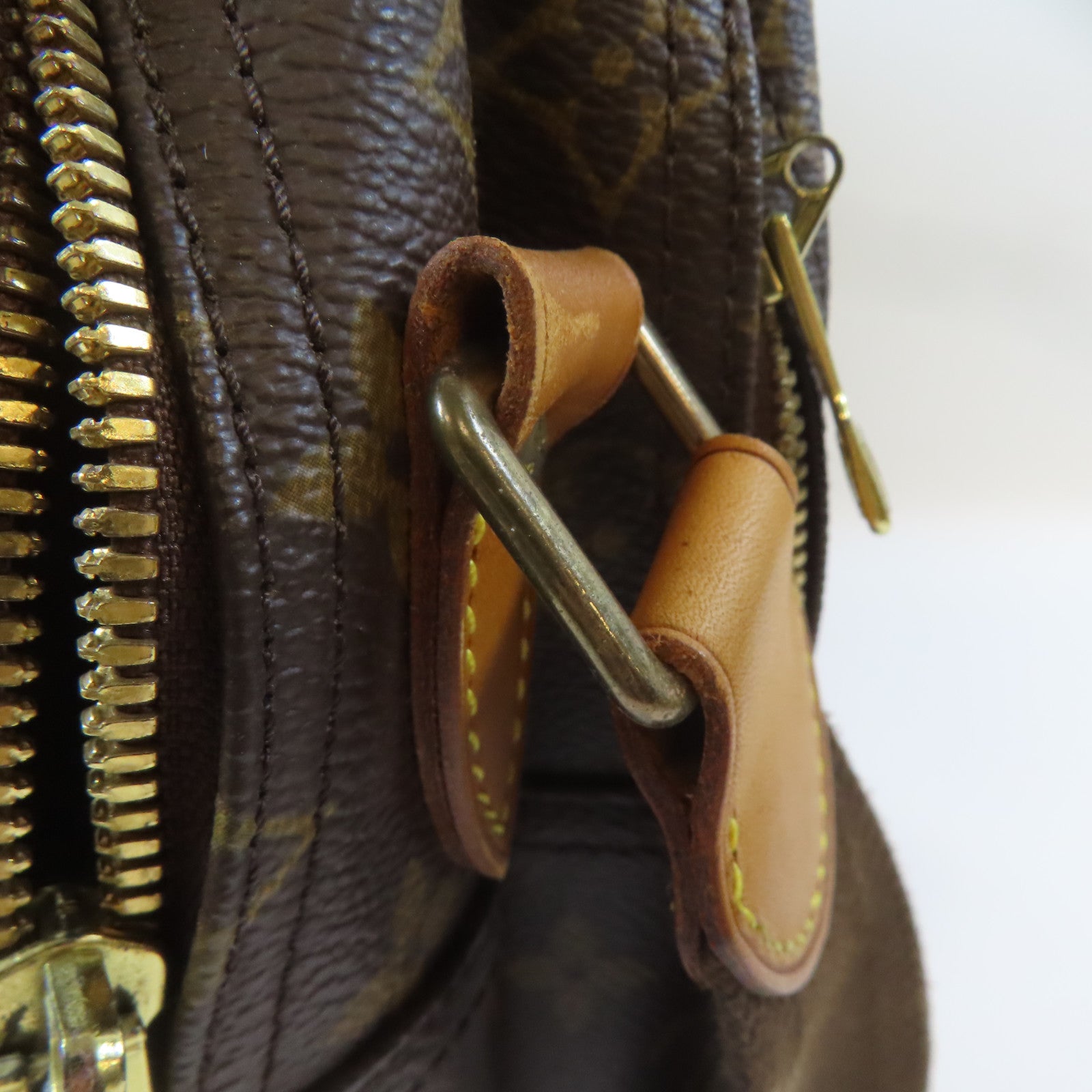 LOUIS VUITTON Monogram Reporter GM金扣肩背袋啡色