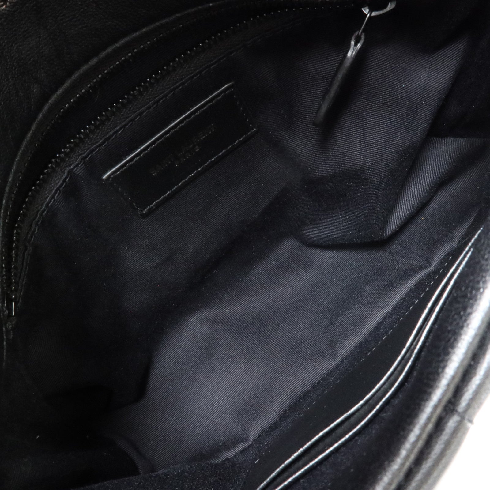 SAINT LAURENT 羊皮皮革Puffer Toy銀扣鏈帶肩背袋