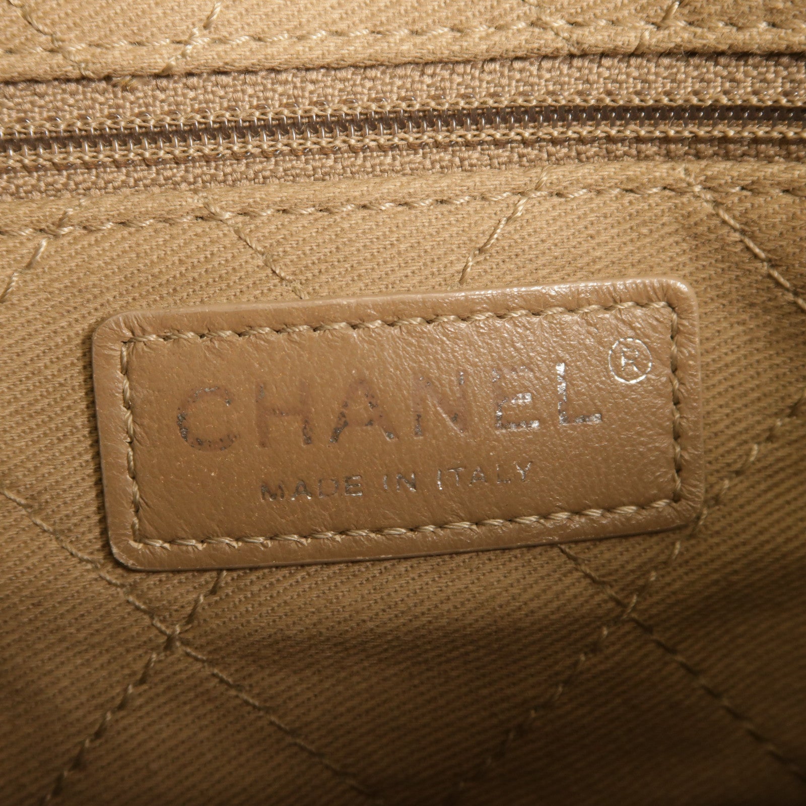 CHANEL 牛皮皮革2Way Shoulder銀扣手挽肩背兩用袋