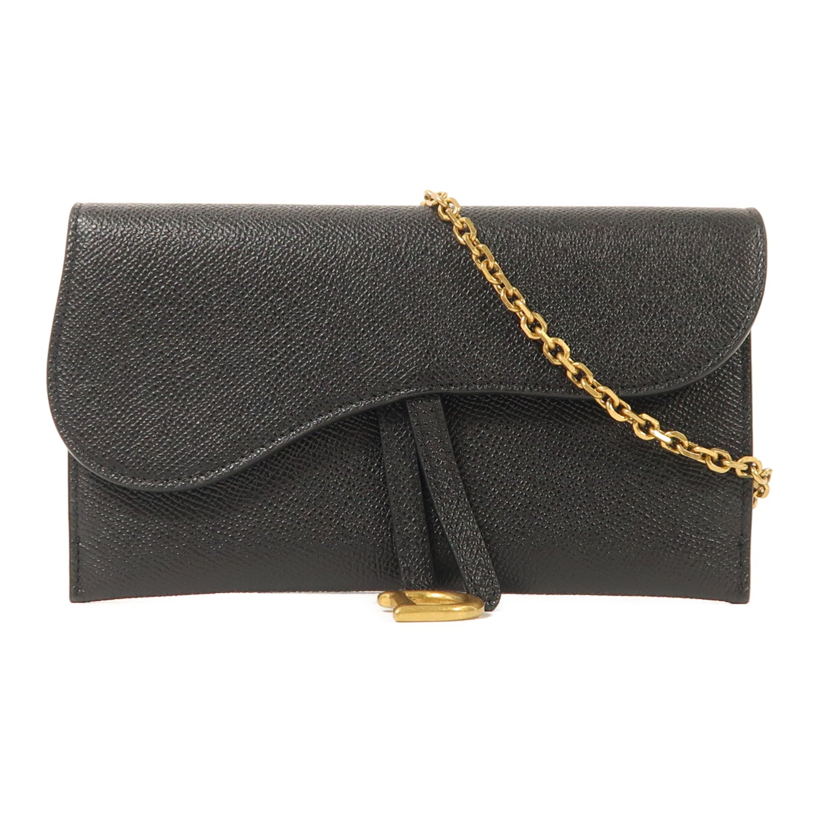Dior 牛皮皮革Saddle Pouch With Chain金扣鏈帶肩背袋