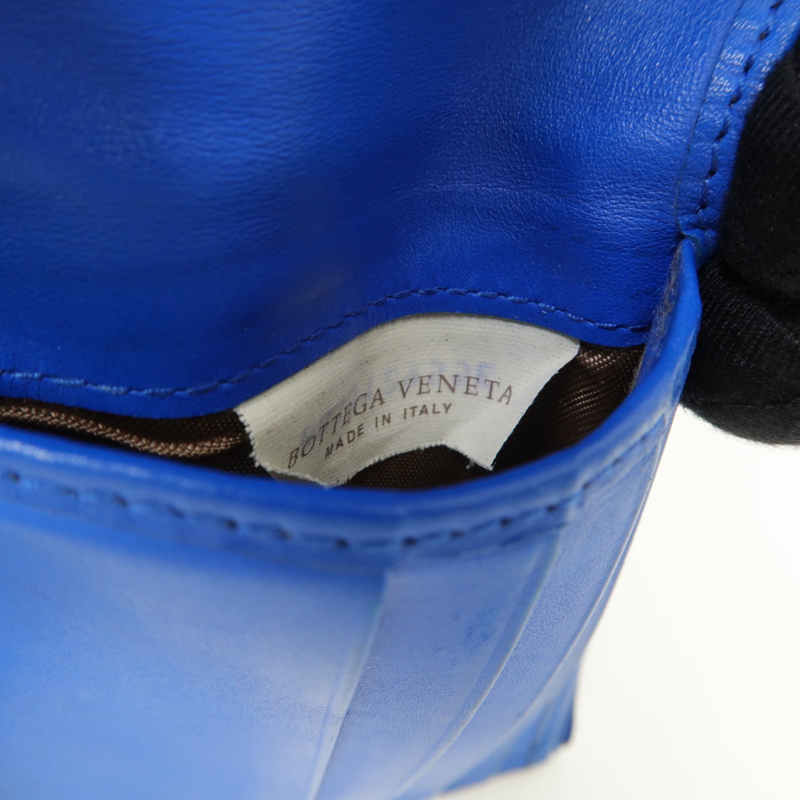 BOTTEGA VENETA 織紋皮革Wallet錢包藍色