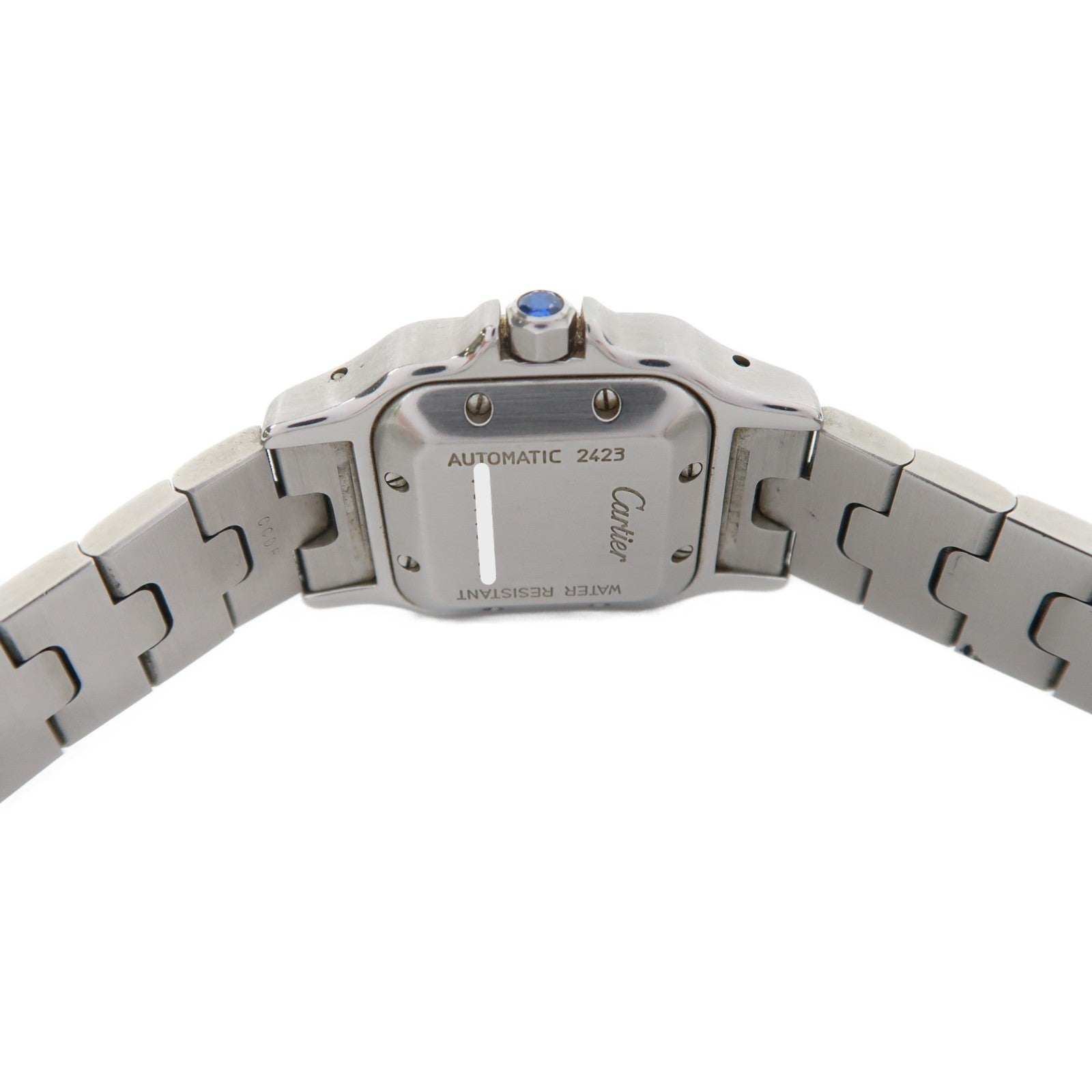CARTIER Santos Galbee 18K黃金/不鏽鋼手錶自動機芯白色