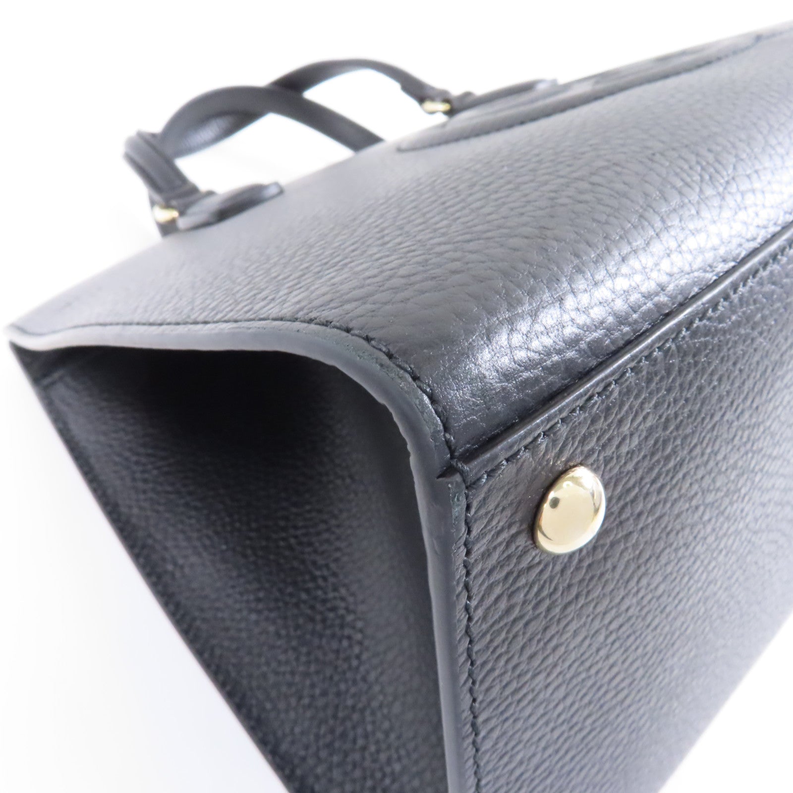 GUCCI 牛皮皮革Soho Shoulder Bag金扣手挽肩背兩用袋黑色