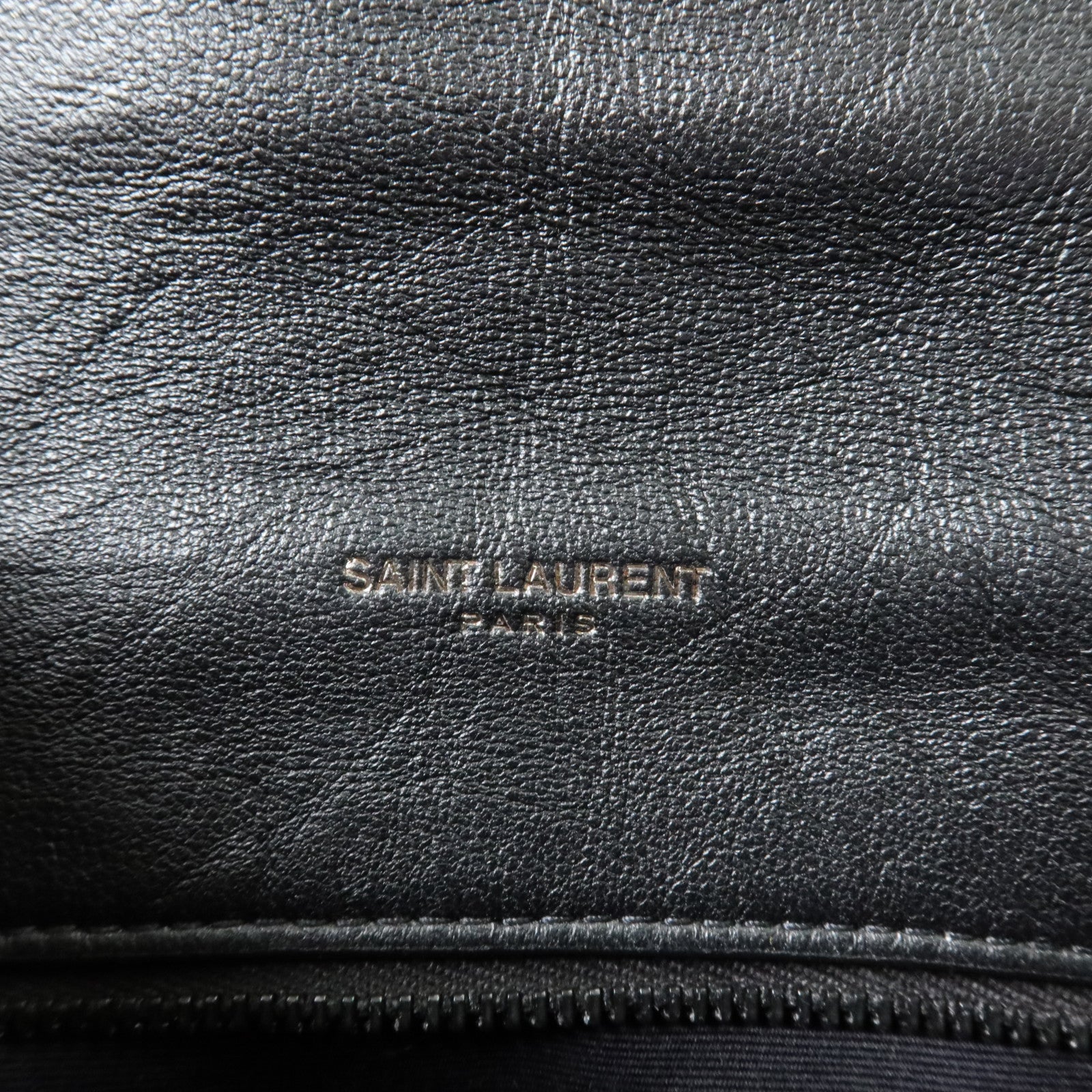 SAINT LAURENT 羊皮皮革Puffer Toy銀扣鏈帶肩背袋