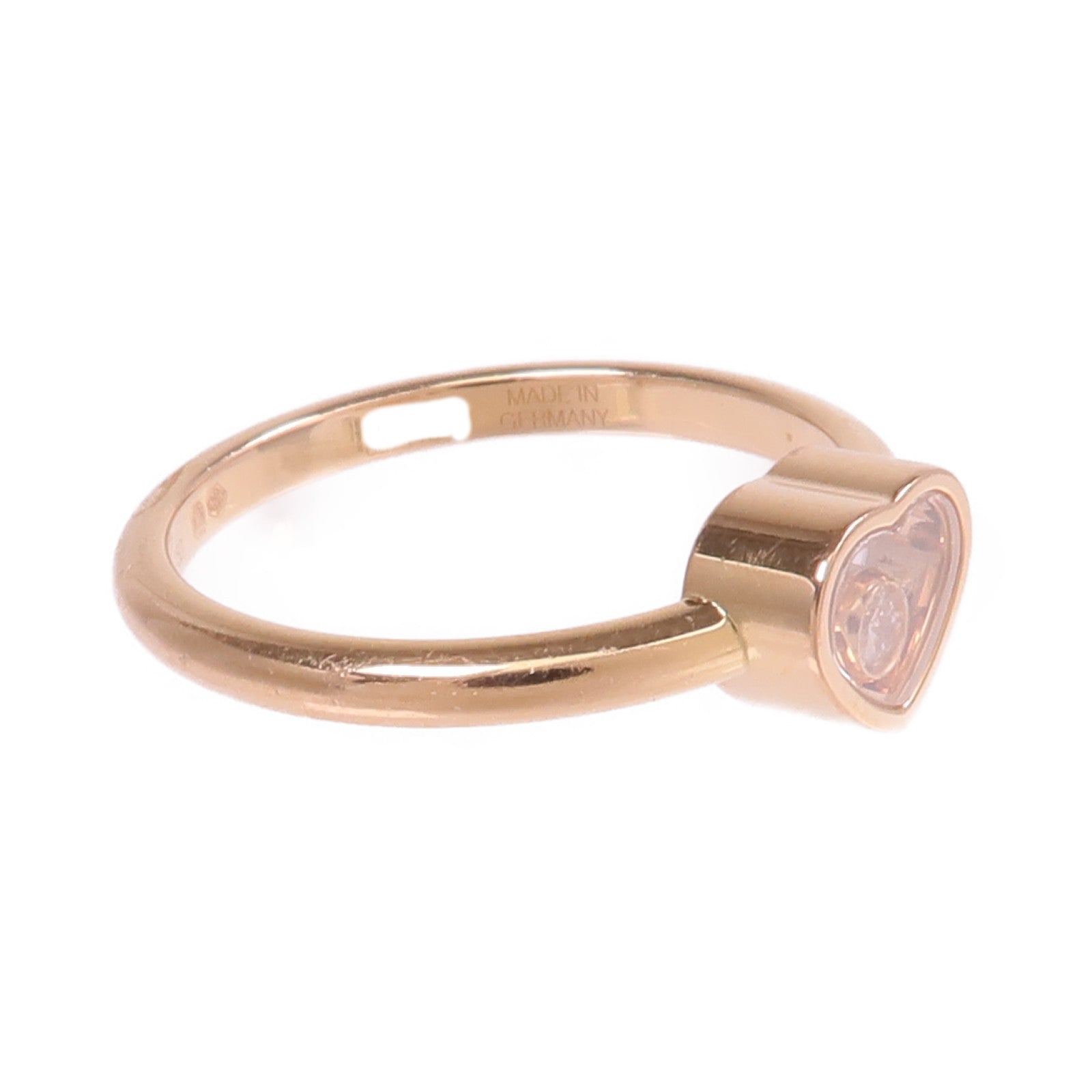 Chopard 18K玫瑰金My Happy Hearts Ring鑽石戒指US#5.75