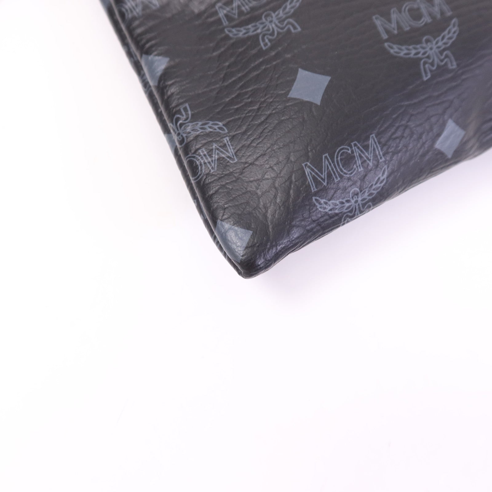 MCM 塗層帆布Clutch金扣手拿包