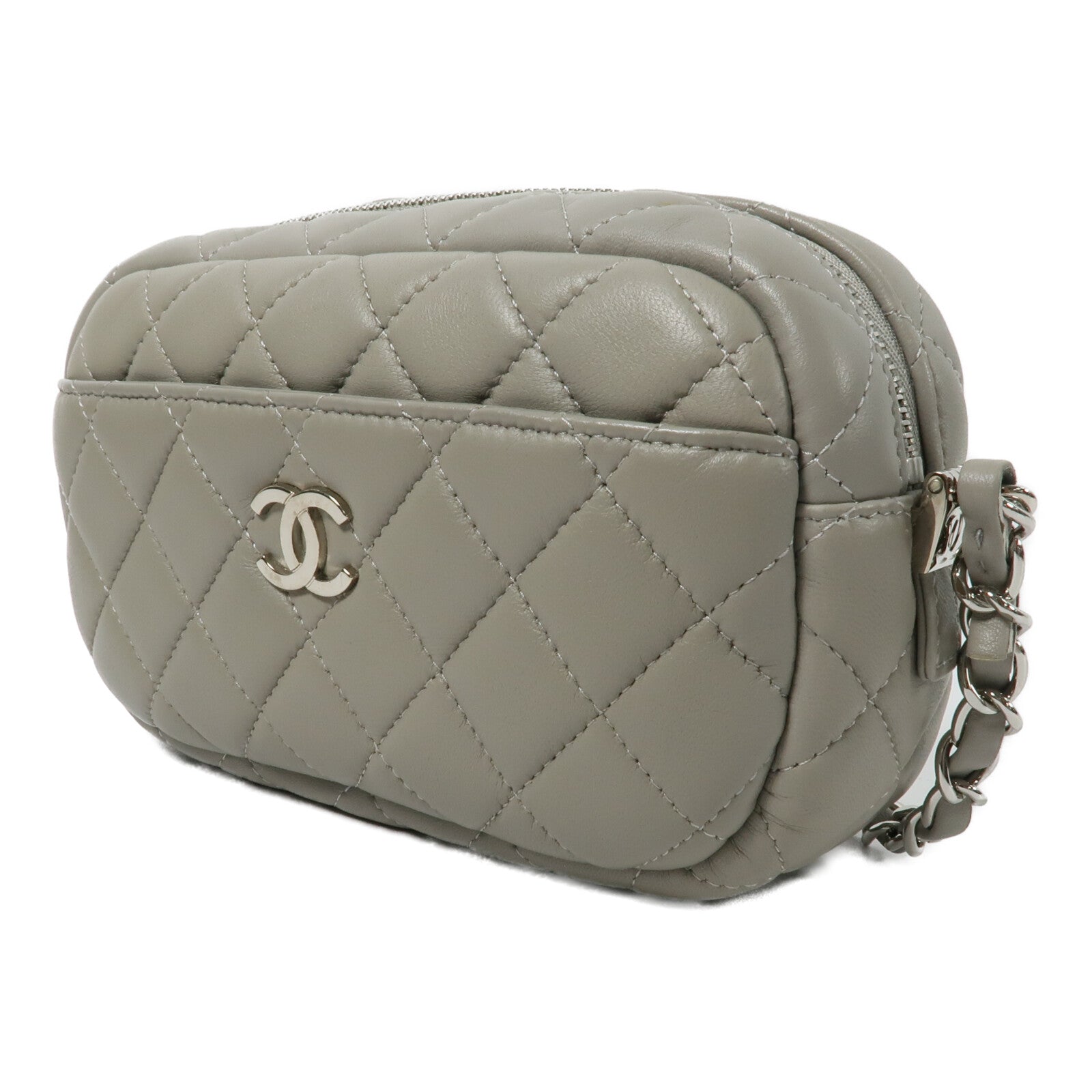 CHANEL 羊皮皮革Camera Bag鏈帶肩背袋