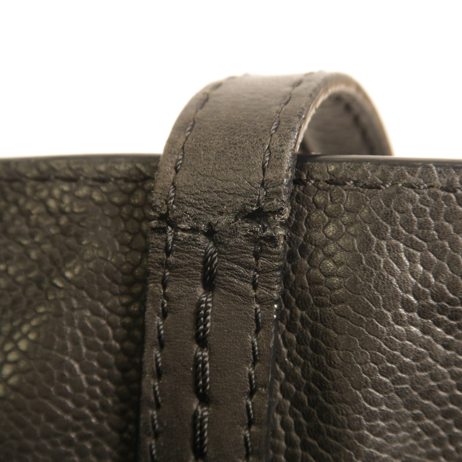 CHANEL 牛皮皮革2Way Shoulder銀扣手挽肩背兩用袋