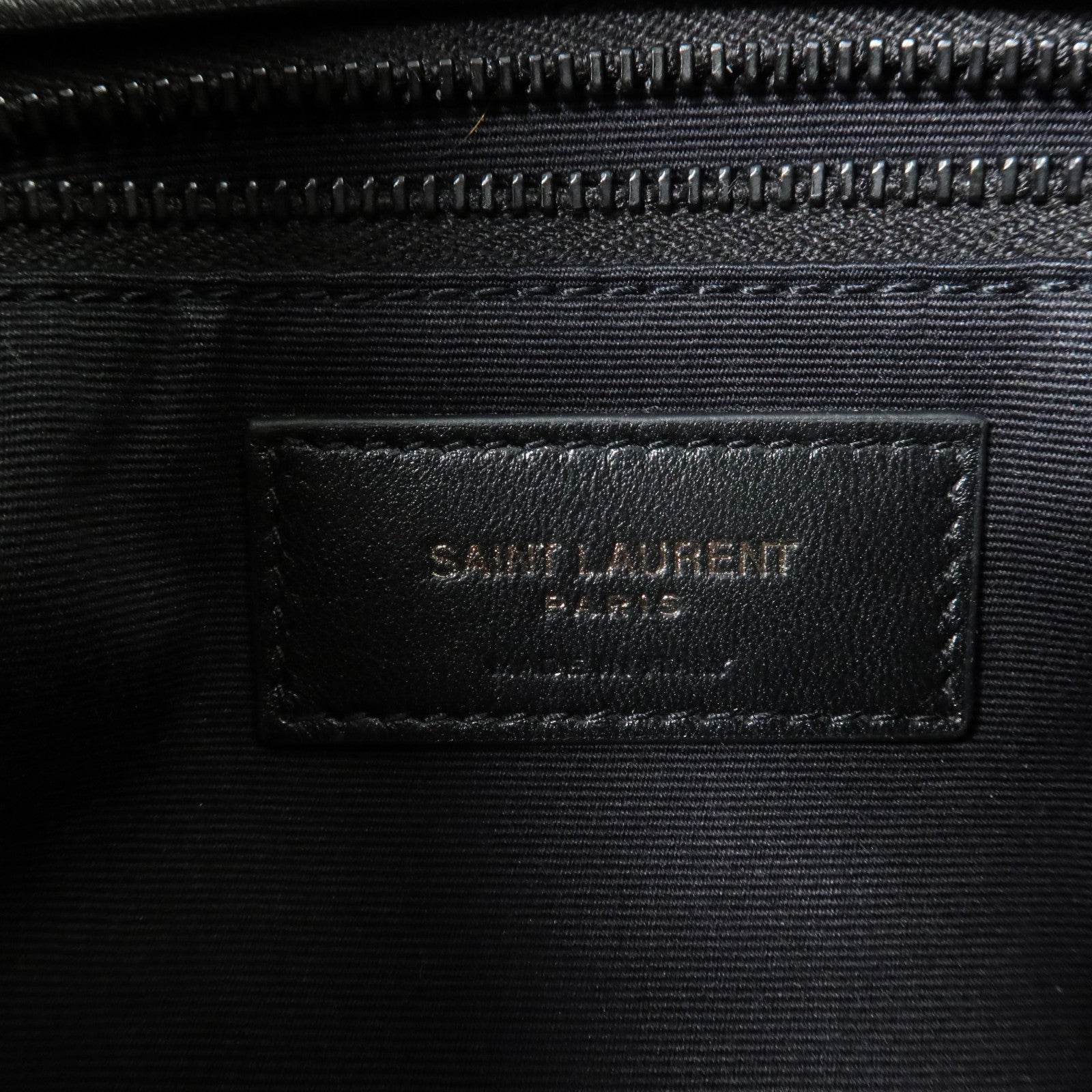 SAINT LAURENT 羊皮皮革Puffer Toy銀扣鏈帶肩背袋
