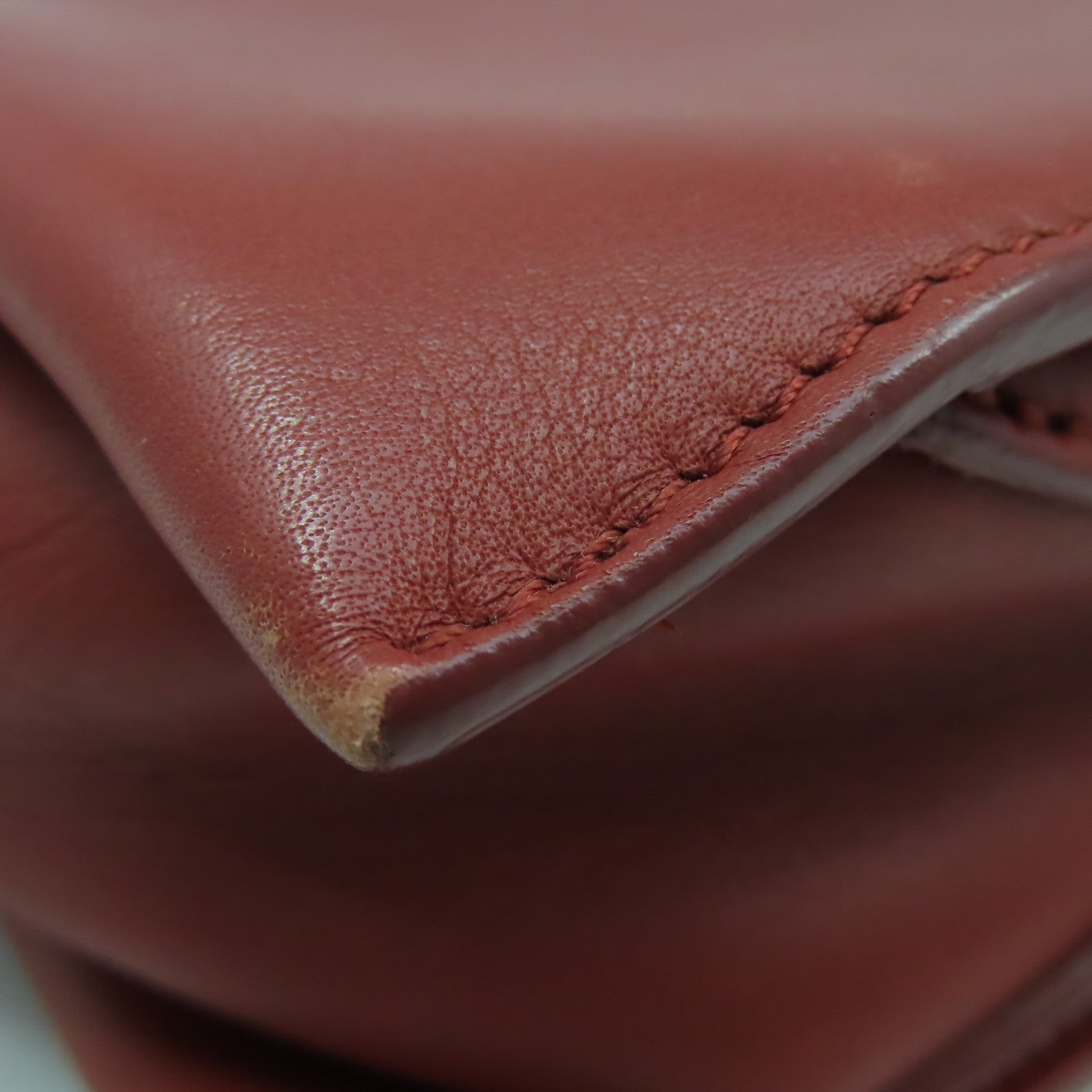 CELINE 【激減優惠】牛皮皮革Chain Shoulder Bag鏈帶肩背袋紅色