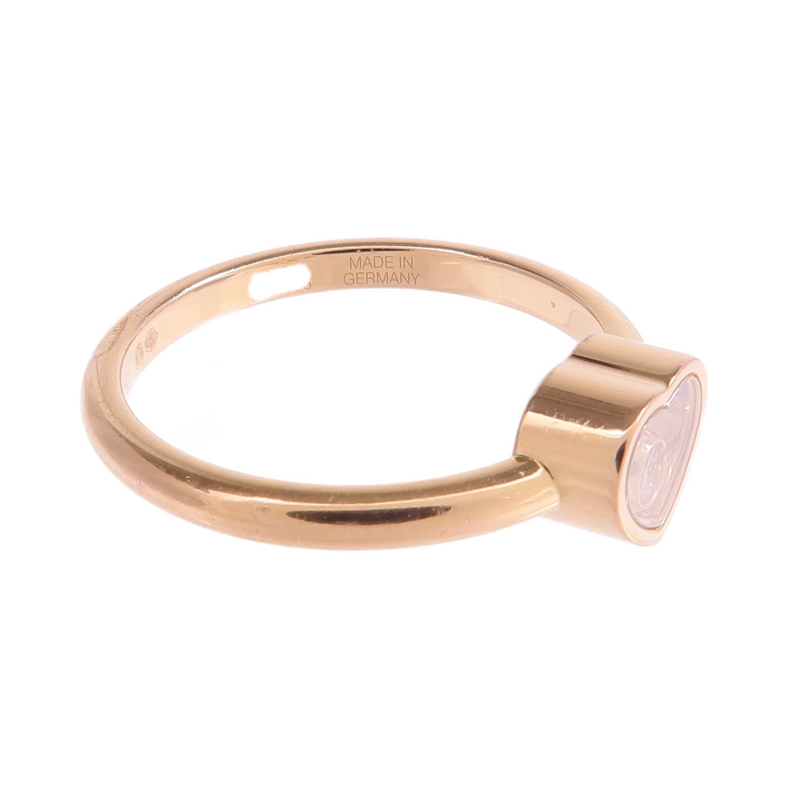 Chopard 18K玫瑰金My Happy Hearts Ring鑽石戒指US#5.75