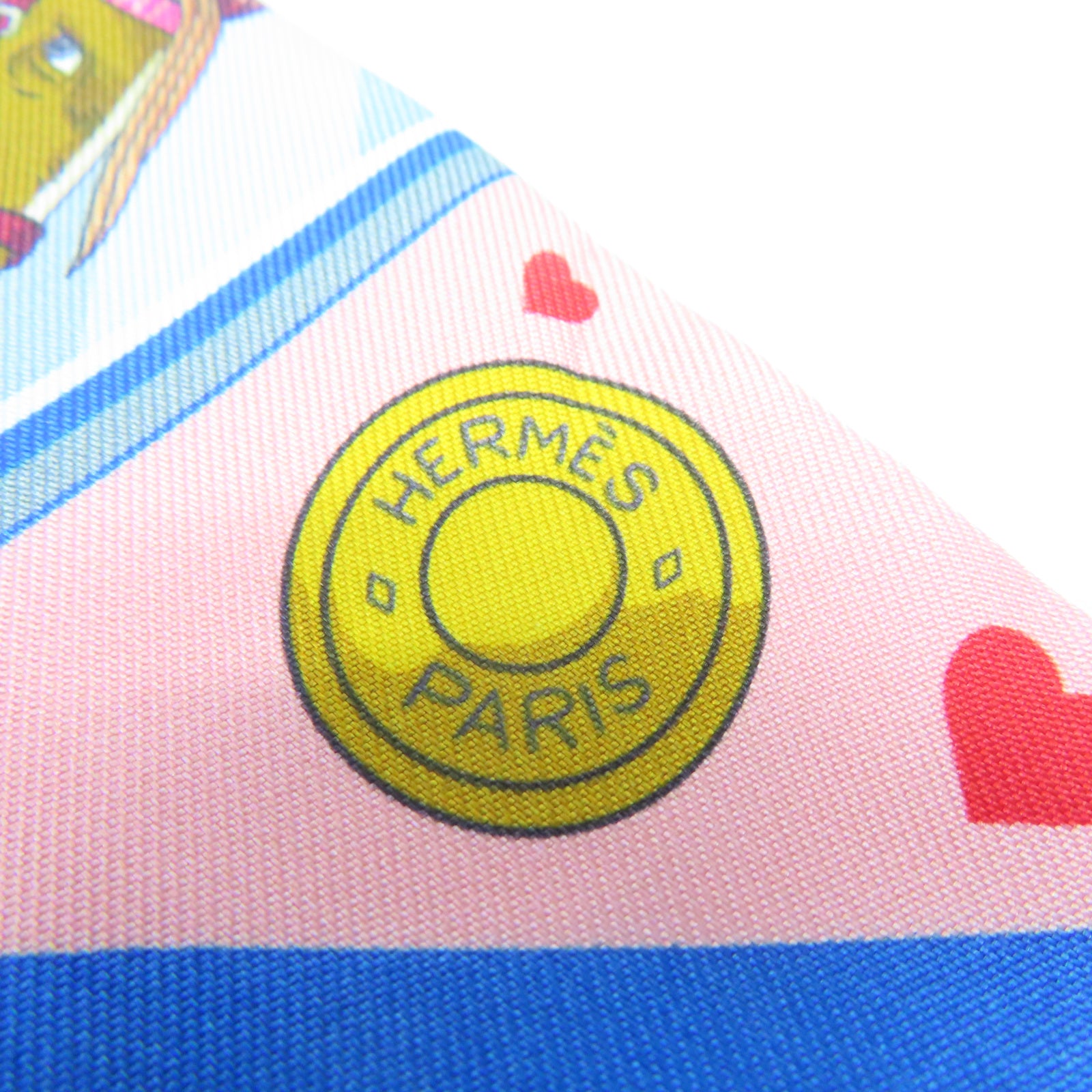 HERMES 【激減優惠】絲質Twilly Scarf絲巾粉紅色