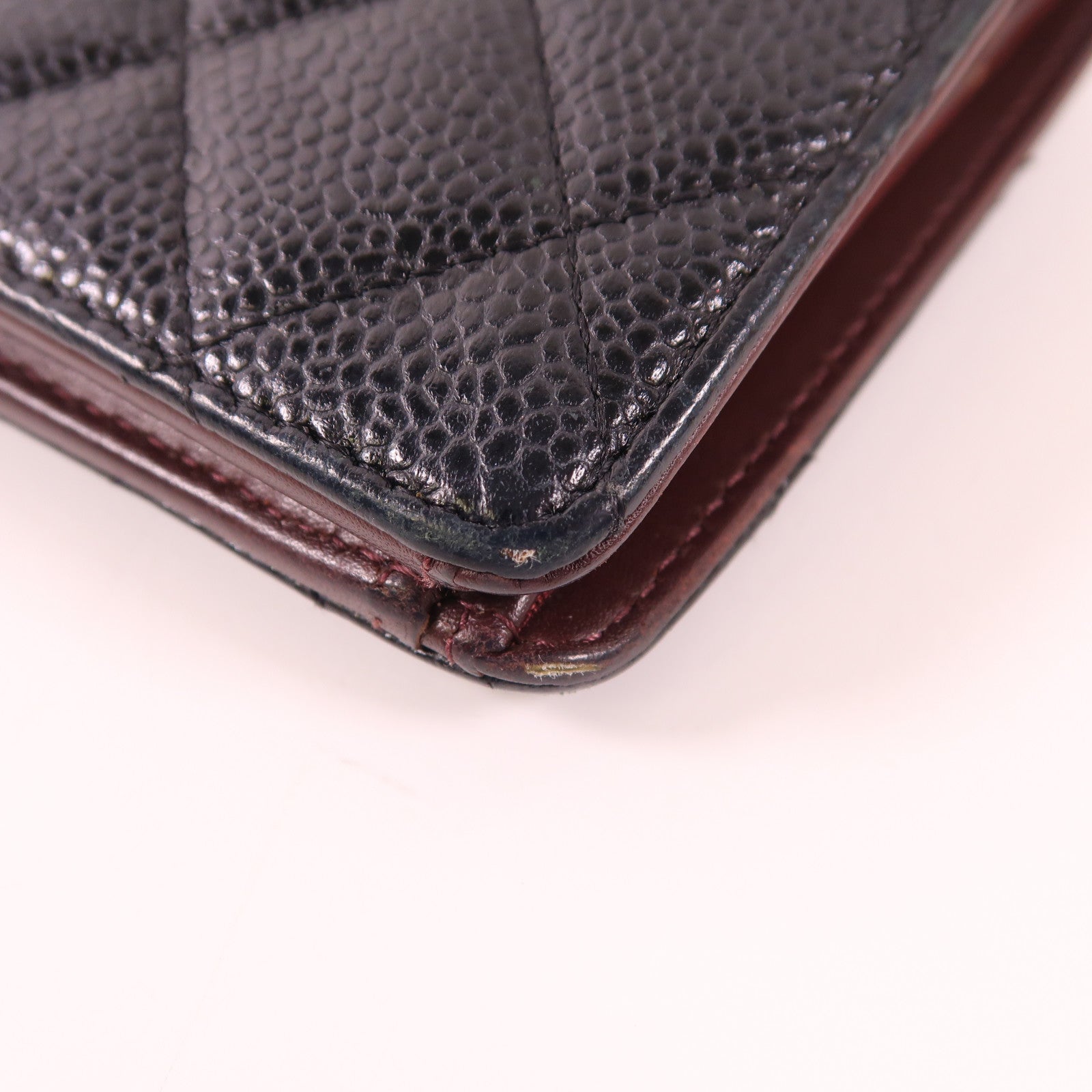 CHANEL 牛皮皮革Long Wallet金扣長錢包