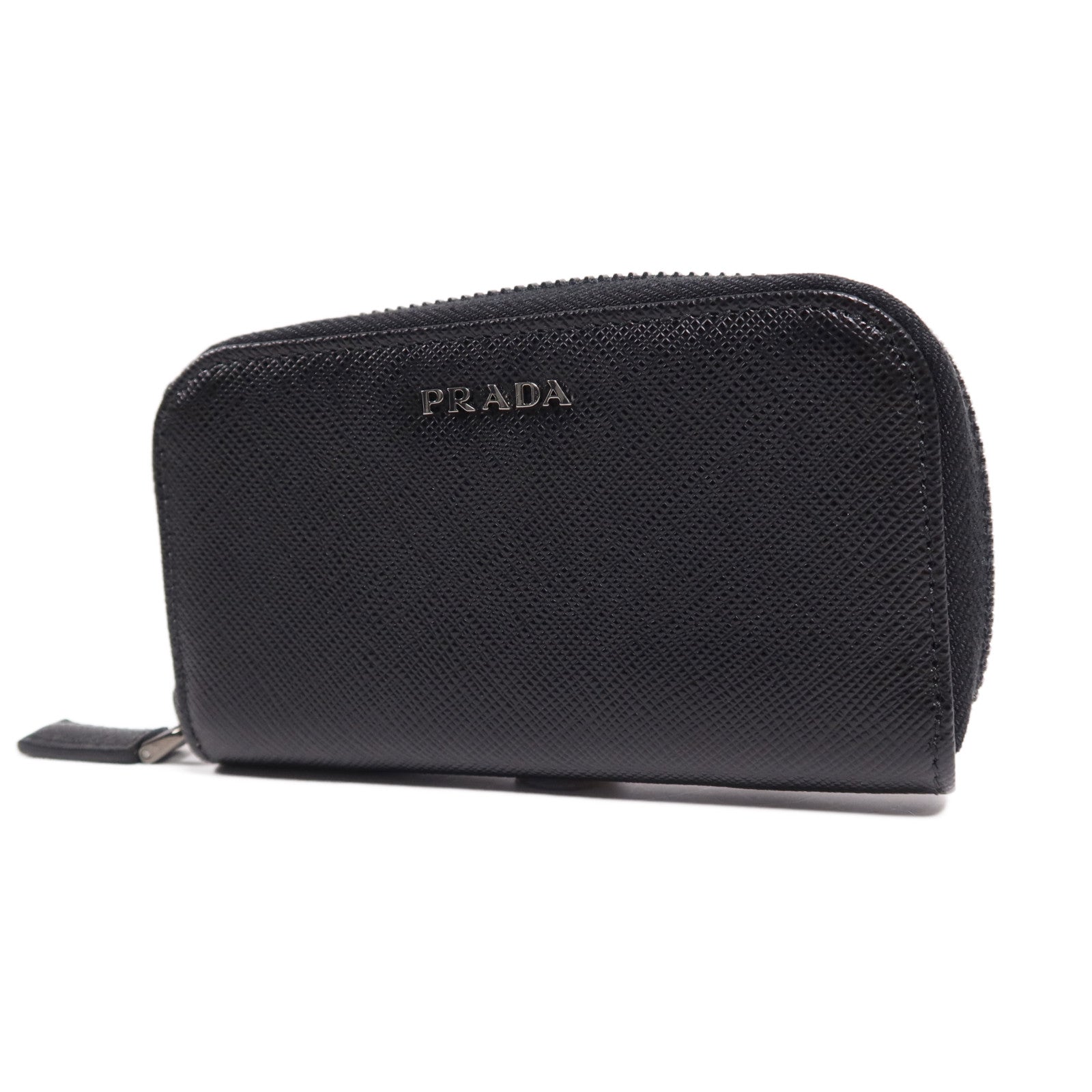 PRADA 牛皮皮革Key Case銀扣鎖匙包