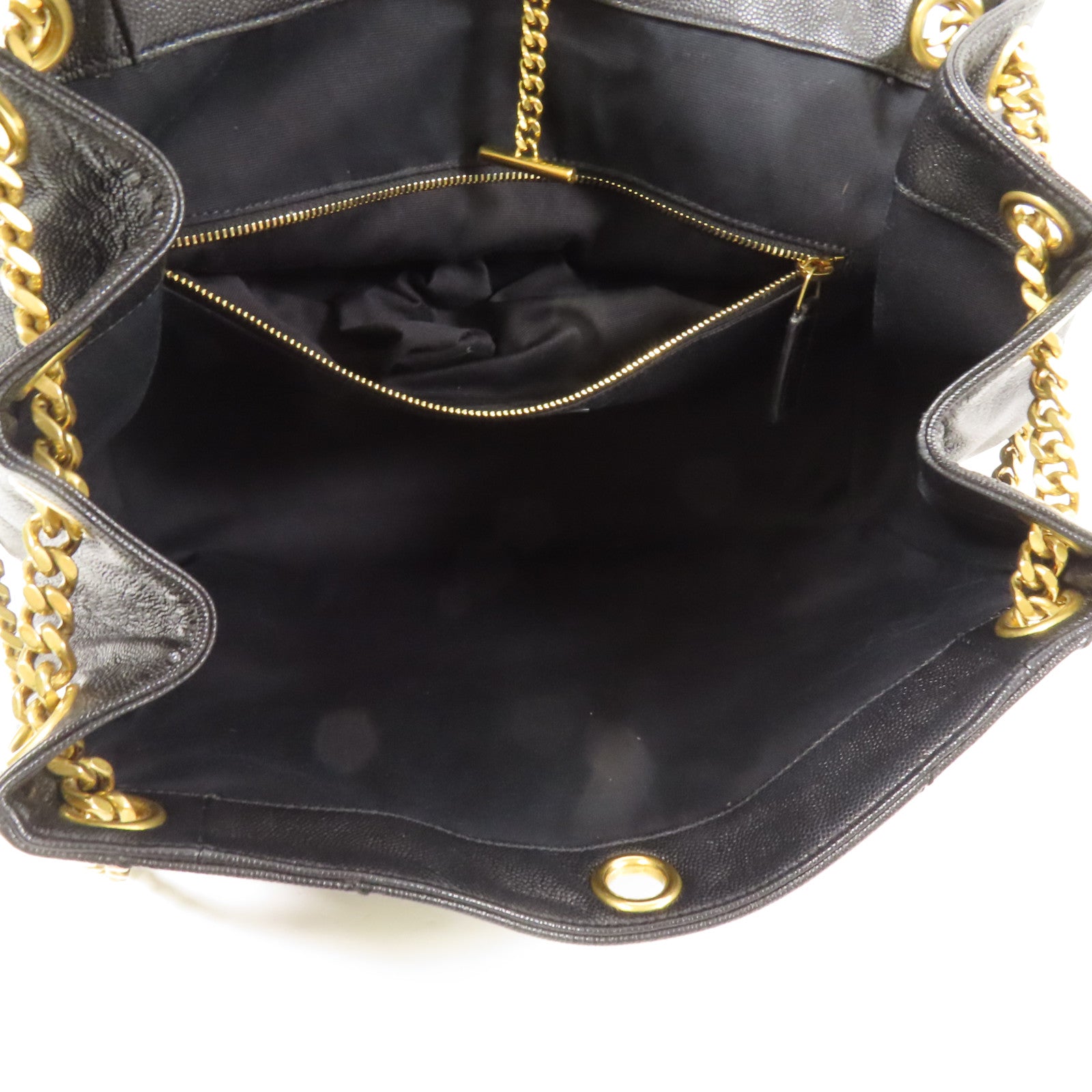 YVES SAINT LAURENT 牛皮皮革Nolita Medium金扣鏈帶肩背袋