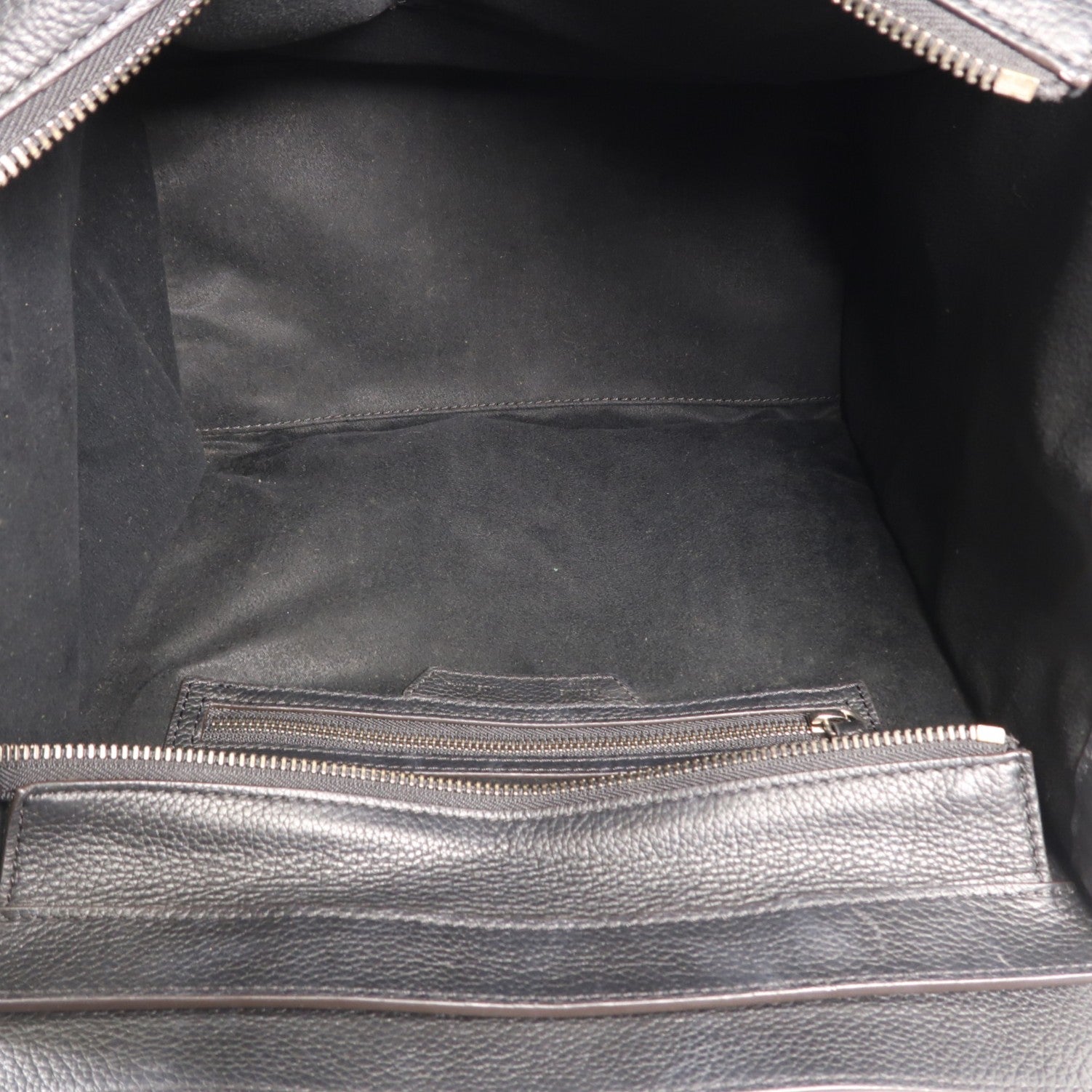 CELINE 牛皮皮革Mini Luggage銀扣手挽袋