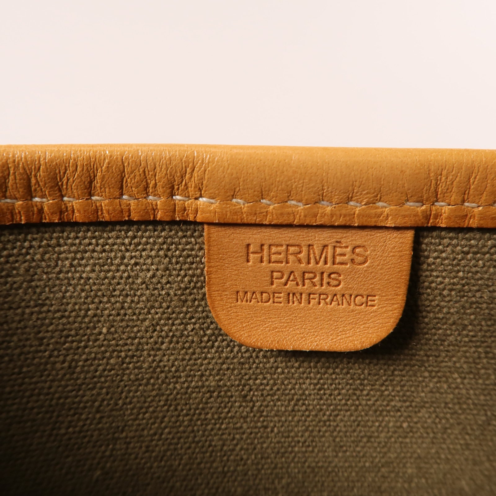 HERMES 帆布Evelyne PM銀扣肩背袋