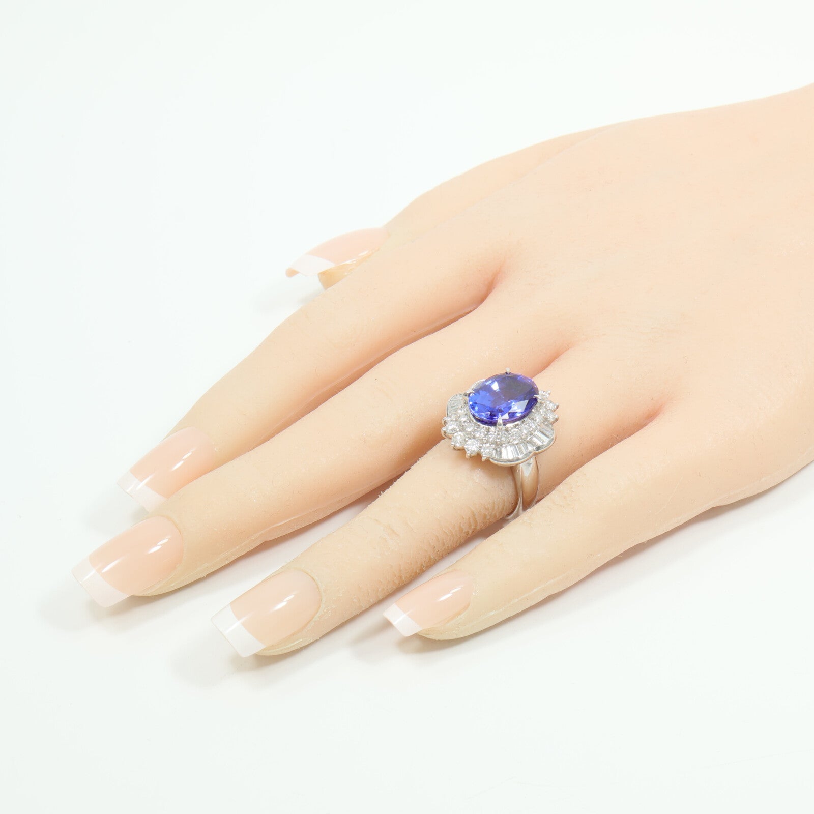 JEWELRY PT900鉑金Tanzanite Diamond Ring坦桑石/鑽石戒指