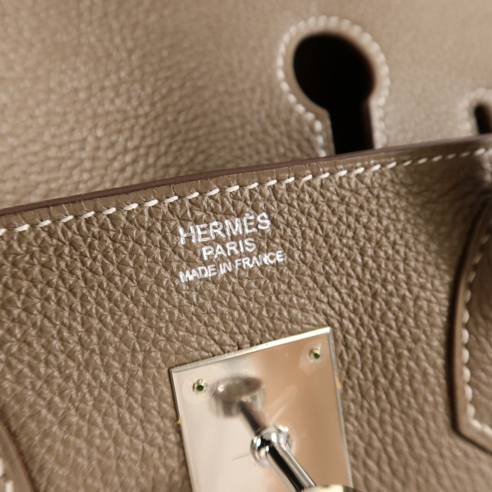 HERMES Togo皮革Birkin 30手挽袋Etoupe