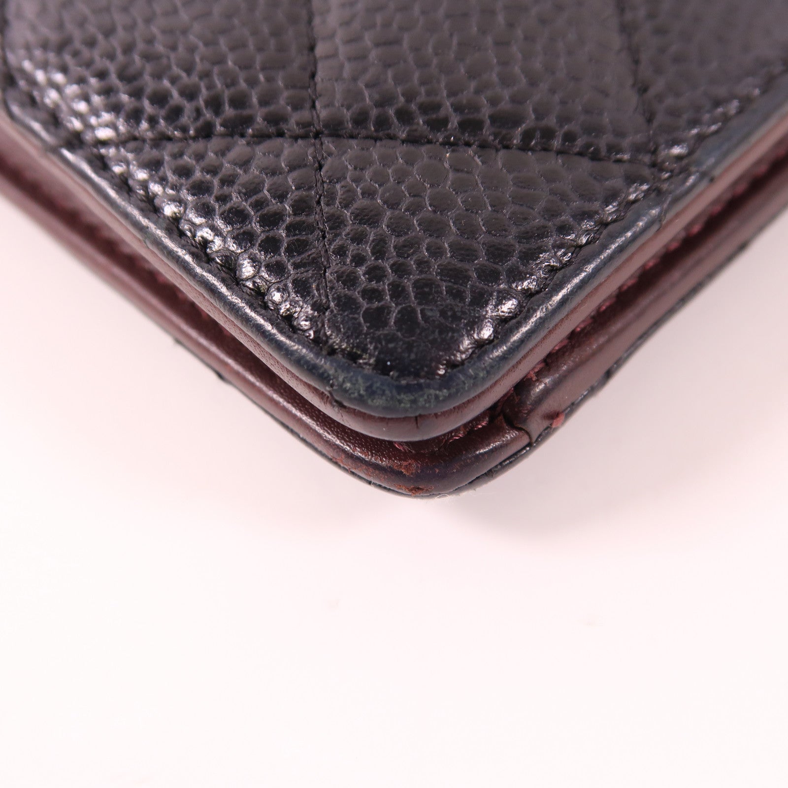 CHANEL 牛皮皮革Long Wallet金扣長錢包